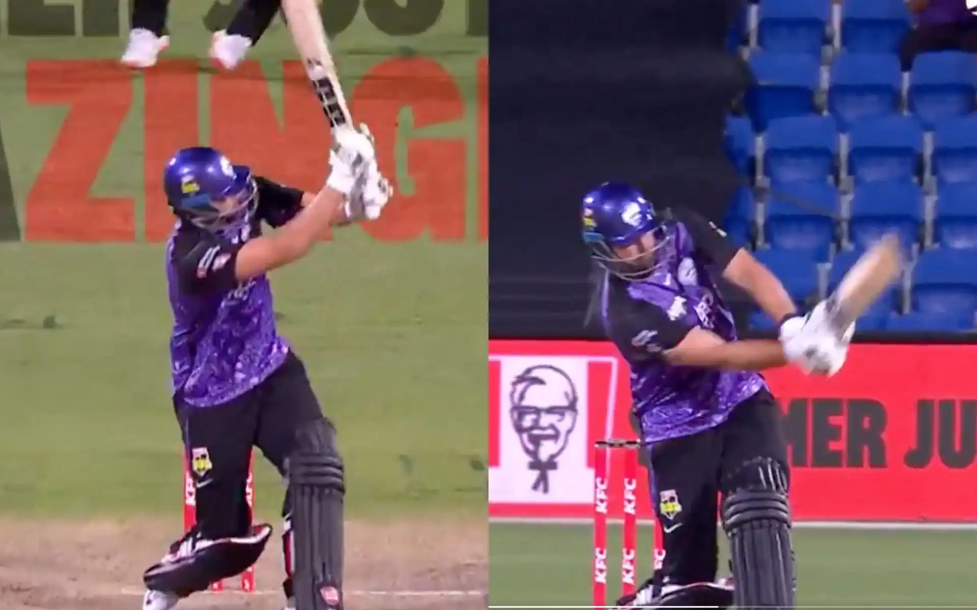 Tim Davis's explosive knock (Source:@BBL,screengrab)