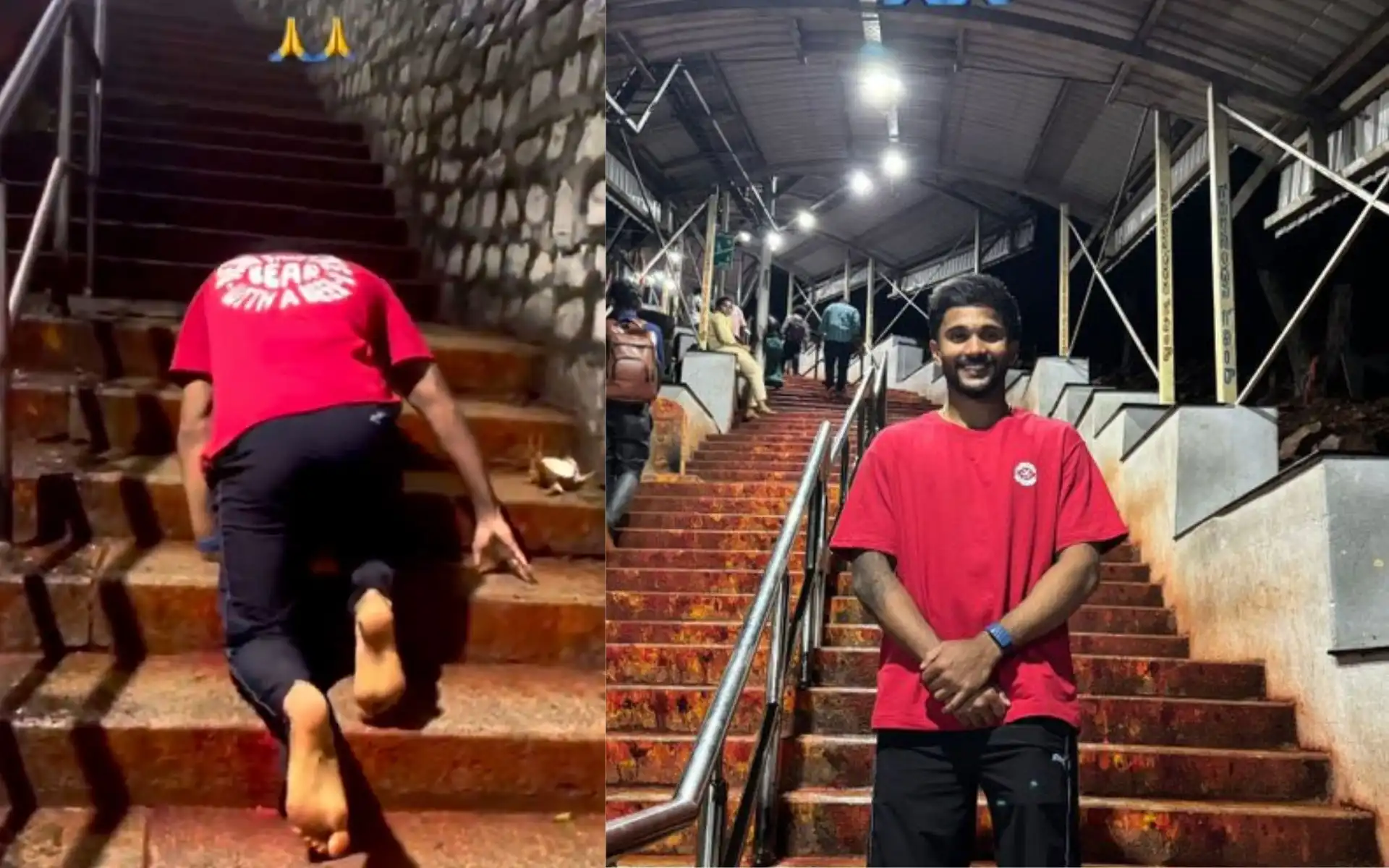 Nitish Kumar Reddy at Tirupati Temple (Source:@mufaddal_vohra,x.com)