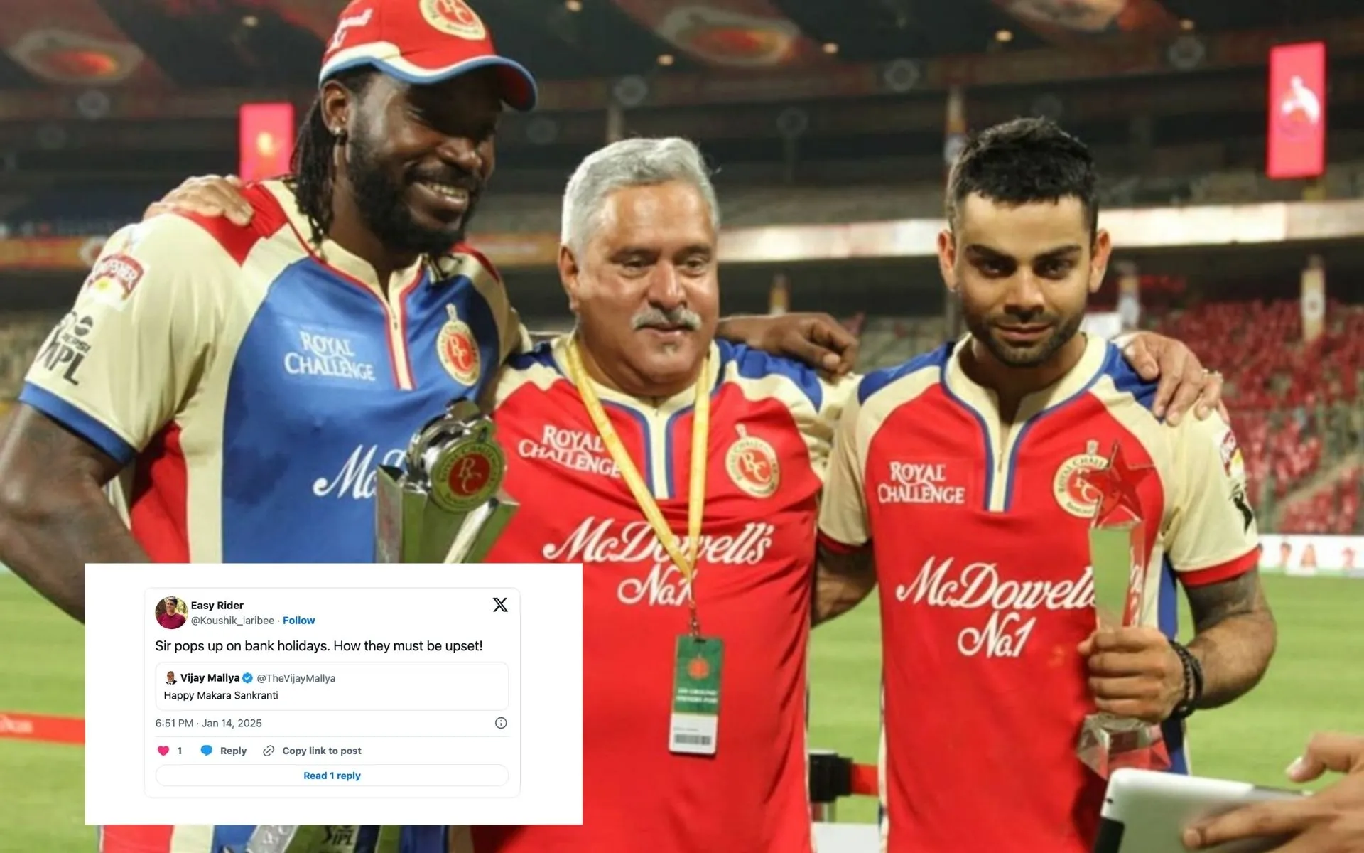 Vijay Mallya trolled on social media over Makara Sankranti post [Source: @CricUniverse/X.com]
