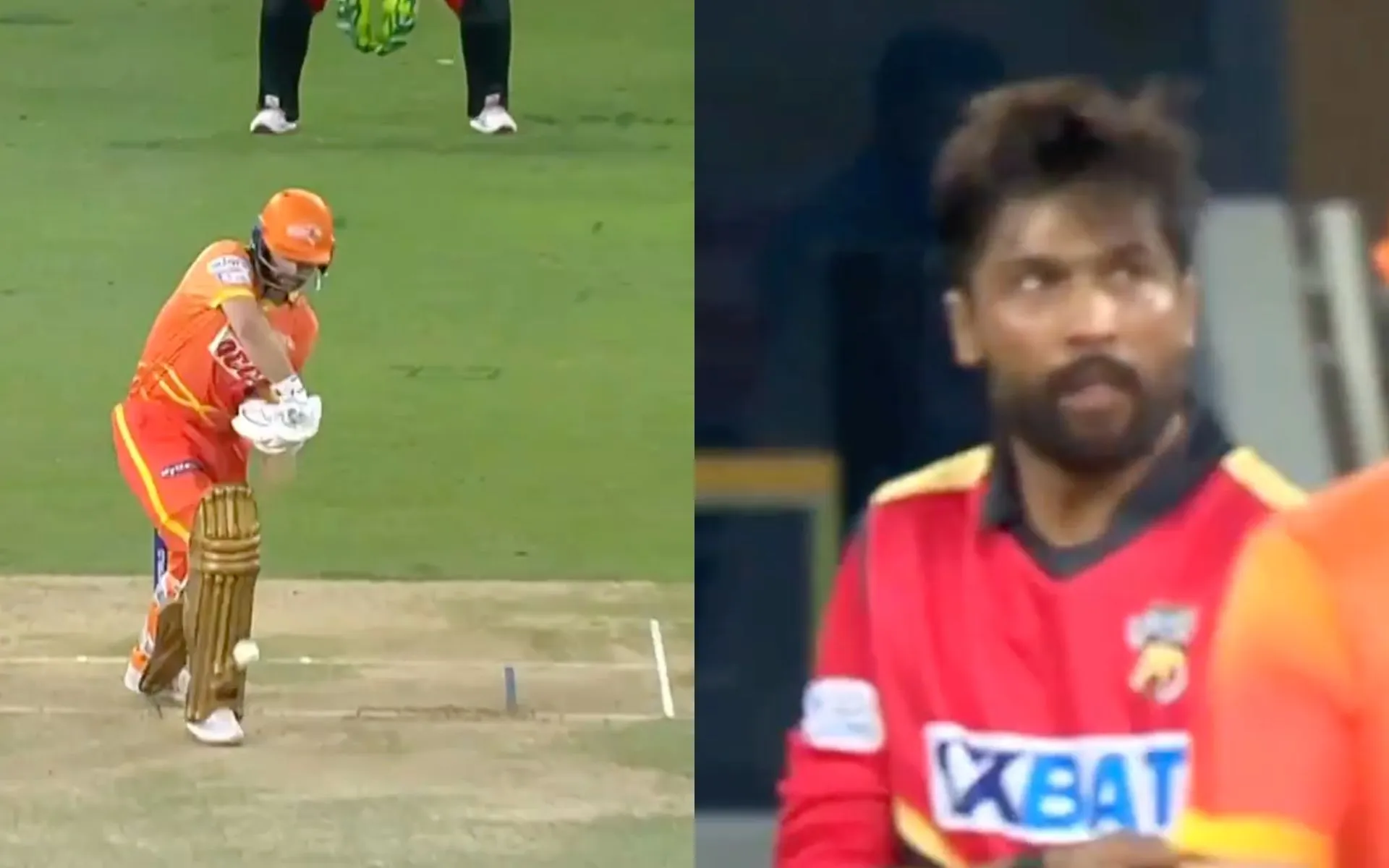 Mohammad Amir after picking up the wicket of Adam Lyth with a dream delivery [Source: @ilt20onzee/x.com]