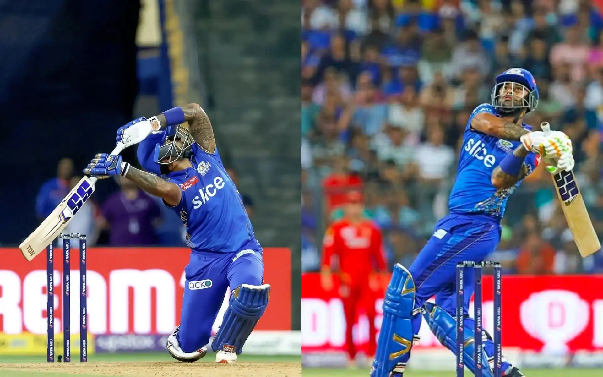 Suryakumar Yadav with his dynamic shots in IPL [Source: @_dairine__, @im_shraddha12/x.com]