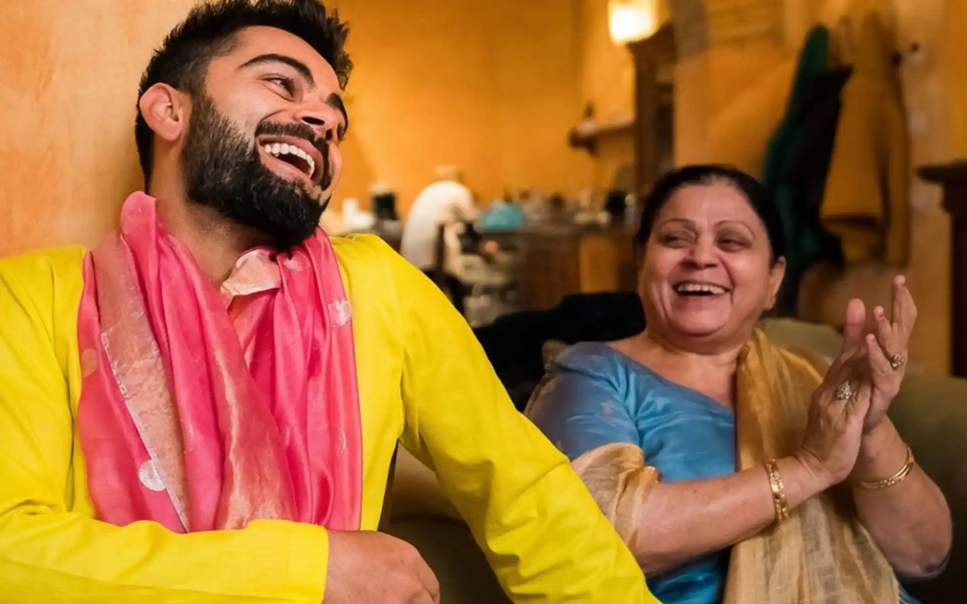Virat Kohli's mother [Source: @imVkohli/X.com]