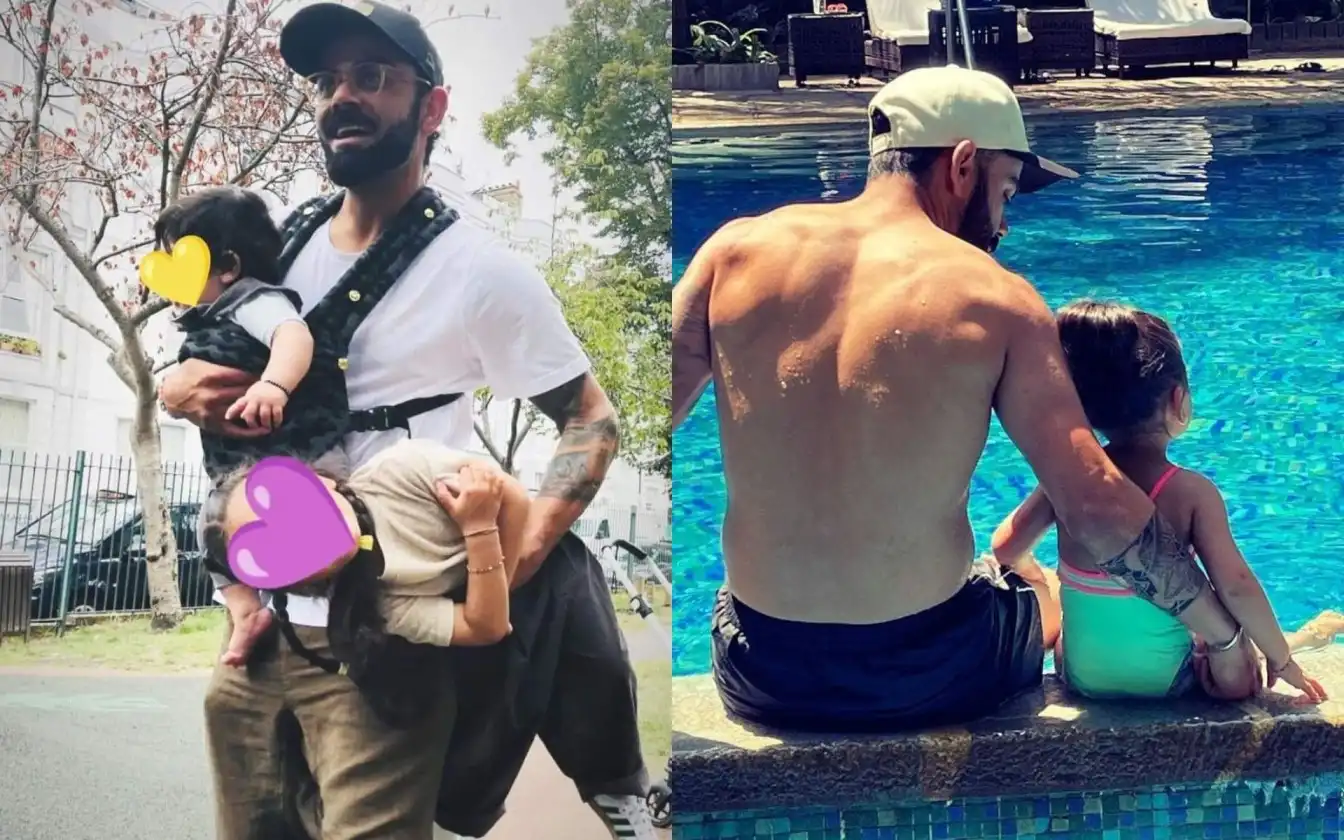Virat Kohli's kids [Source: @Osamahunyr, @mufaddal_vohra/X.com]