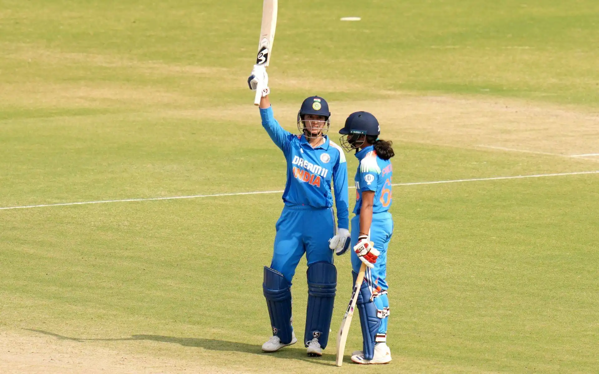 Smriti Mandhana scored the fastest ODI century by an Indian batter in Women's ODIs [Source: @BCCIWomen/x.com]