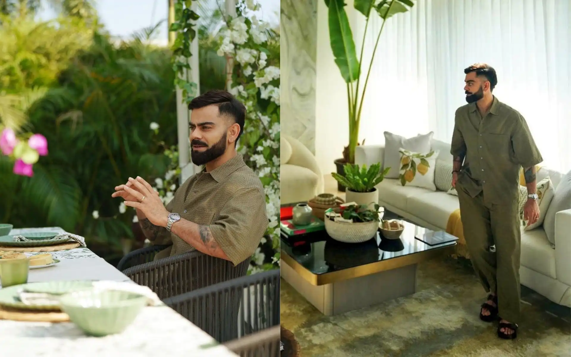 Virat Kohli at his vacation home in Alibaug [Source: @ViratGang/X.com]