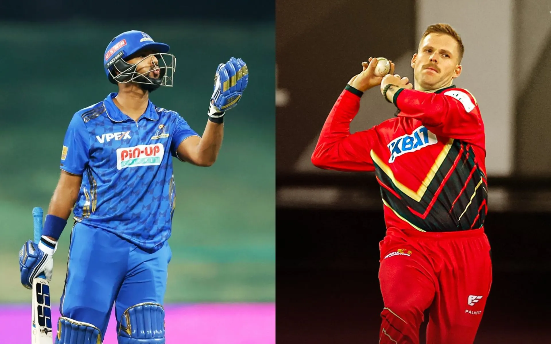 Nicholas Pooran and Lockie Ferguson (Source: @MIEmirates/X.com, @TheDesertVipers/X.com)
