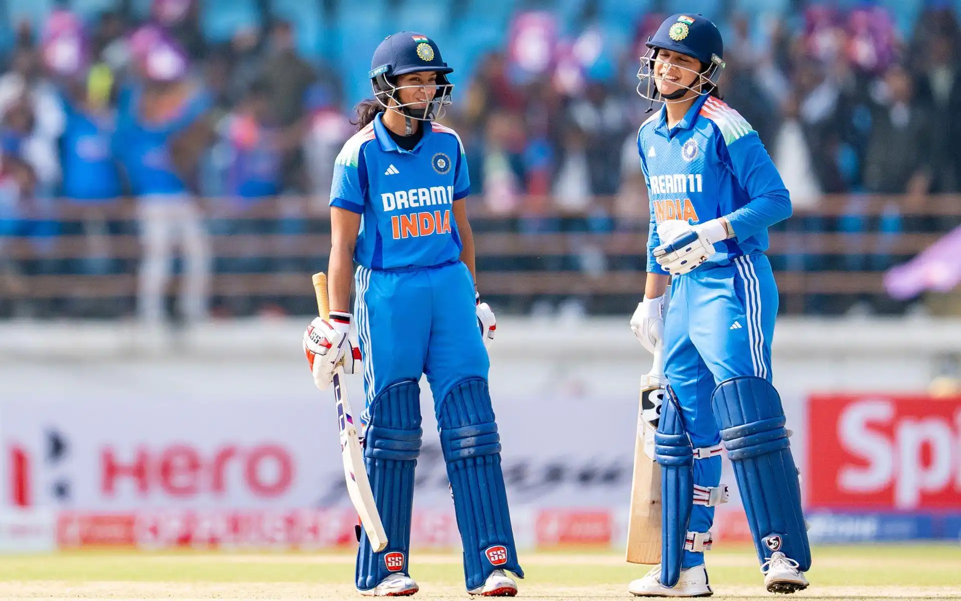 Pratika Rawal and Smriti Mandhana during their partnership [Source: @BCCIWomen/x]