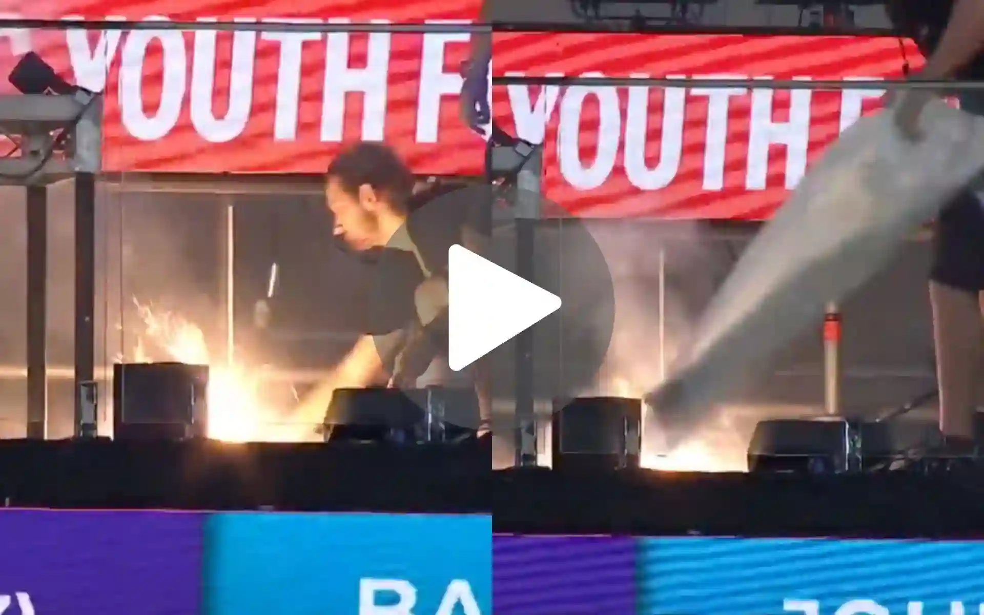 [Watch] Fire Breaks Out At Gabba In BBL! Scary Incident Interrupts HEA vs HUR Match