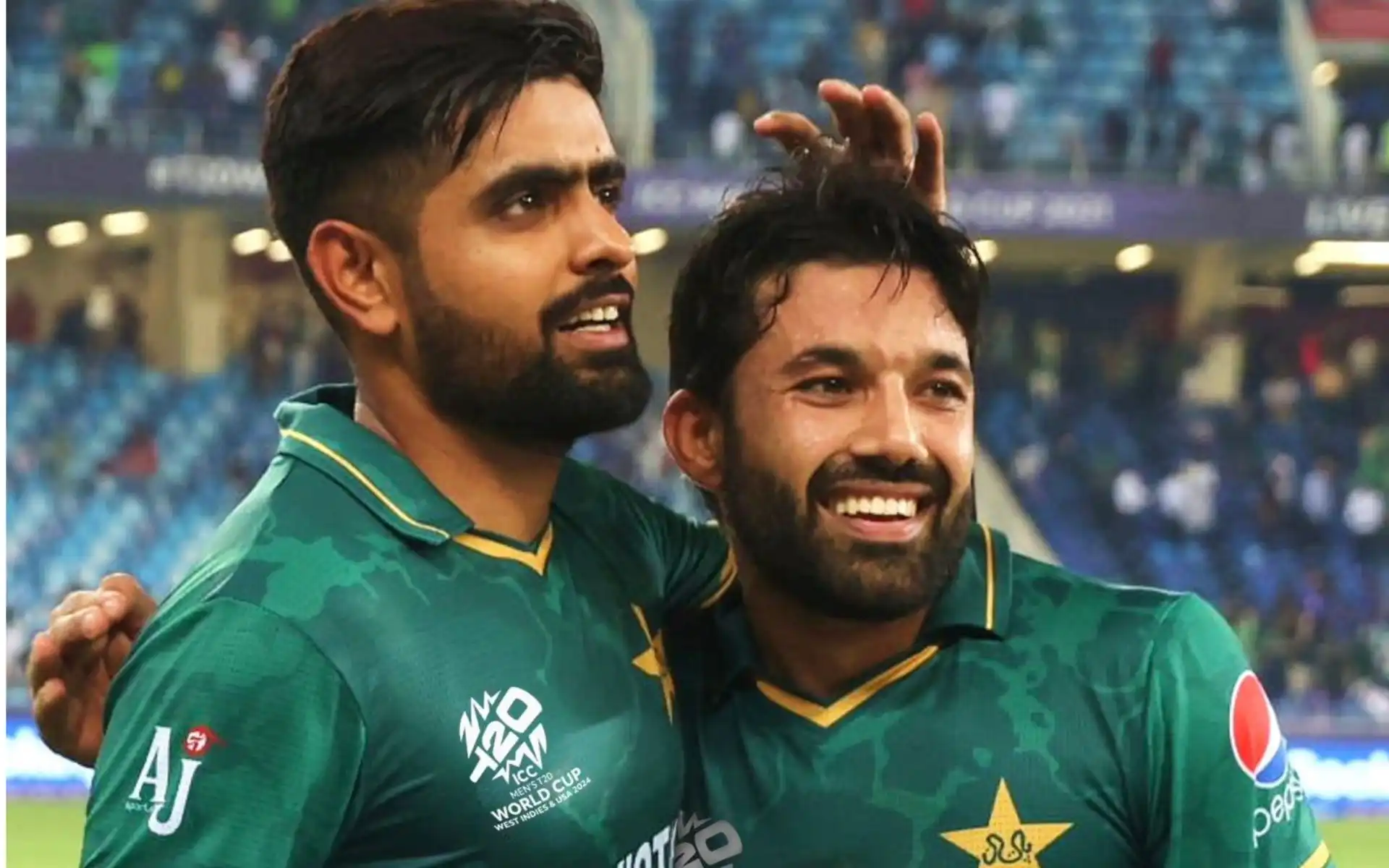Babar Azam and Rizwan together for Pakistan (Source:@thesportsbreeze/X.com)