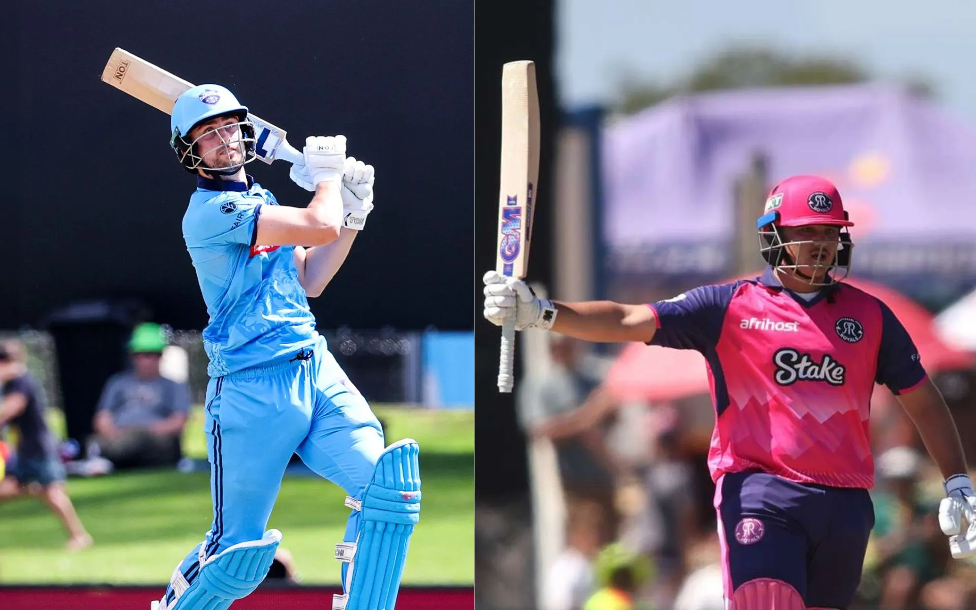 Will Jacks and Lhuan-dre Pretorius (Source: @PretoriaCapsSA/X.com, @paarlroyals/X.com)
