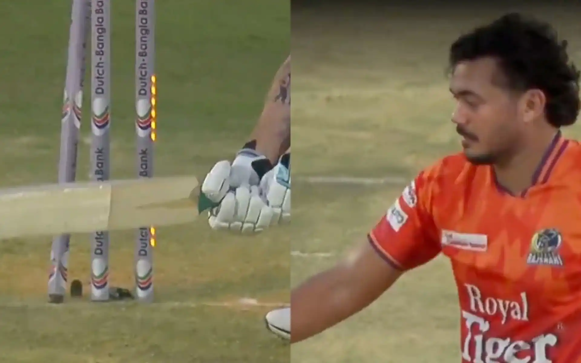 Taskin Ahmed Nailed a perfect yorker in BPL 2024-25 [Source: @21OneTwo34/x.com]
