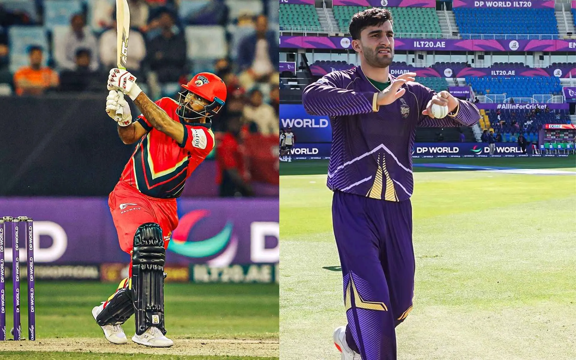 Desert Vipers will face Abu Dhabi Knight Riders in the 9th match of ILT20 (Source:@ADKRiders,x.com and @TheDesertVipers,x.com)