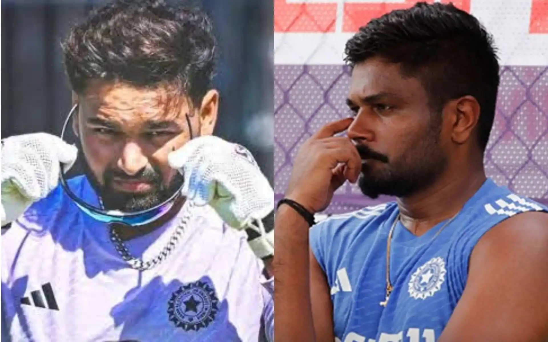 Sanju Samson and Rishabh Pant (Source:@LokeshVirat18K/X.com)