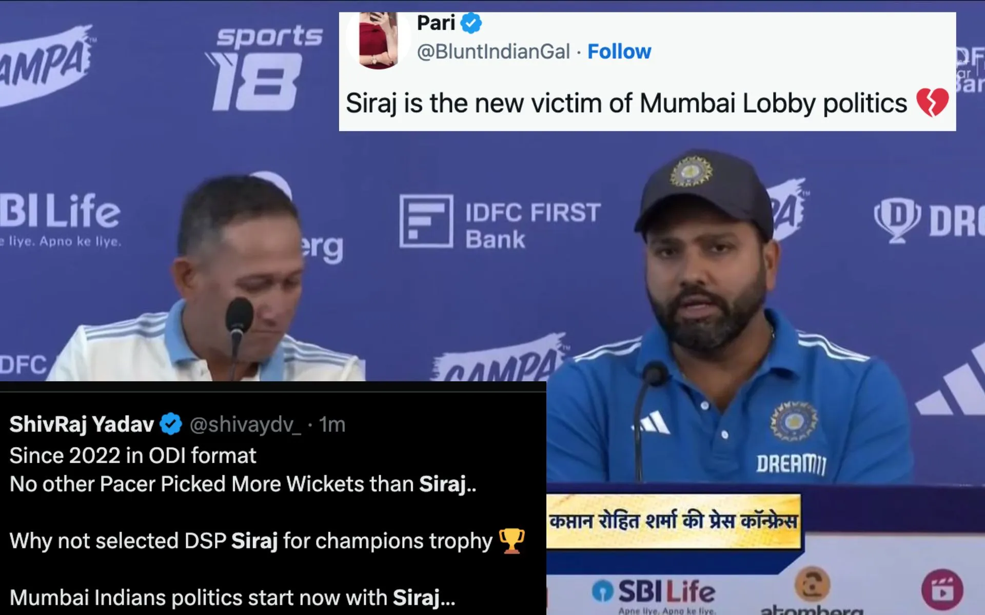 Rohit Sharma and Ajit Agarkar (Source:@@ImTanujSingh)