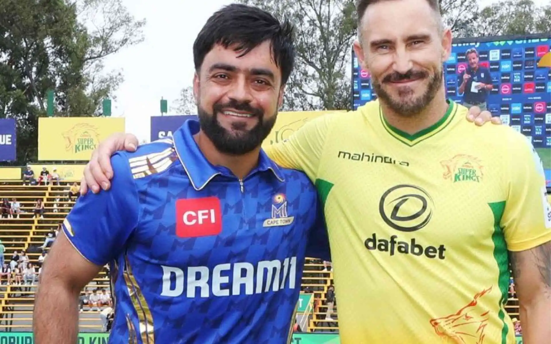 Rashid Khan and Faf du Plessis (Source:@MICapeTown/X.com)