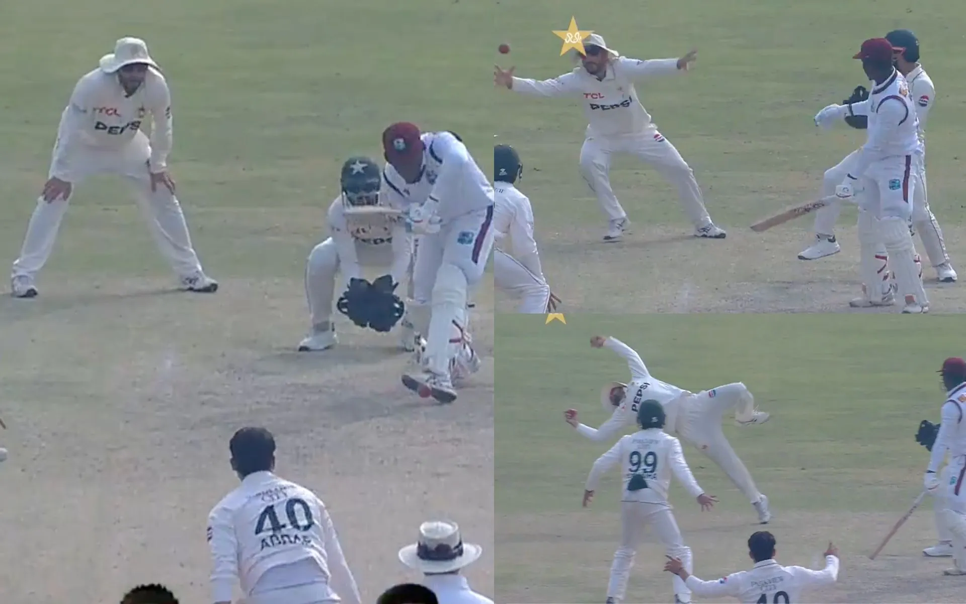 Salman Ali Agha grabbed onto a stunning catch (Source: @TheRealPCB/X.com)