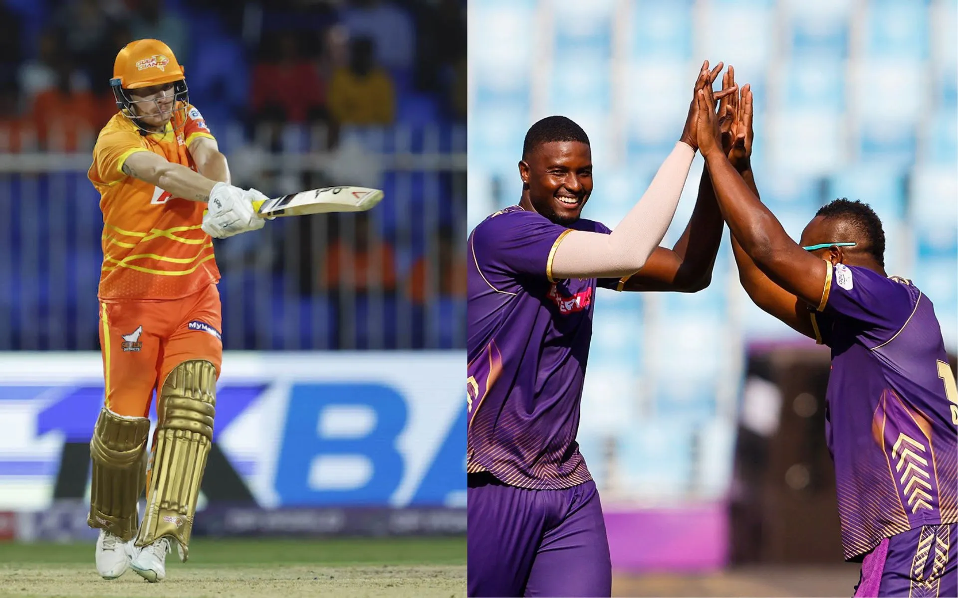 Gulf Giants will face Abu Dhabi Knight Riders (SOURCE:@ArabNewsSport,x.com and @ADKRiders,x.com)