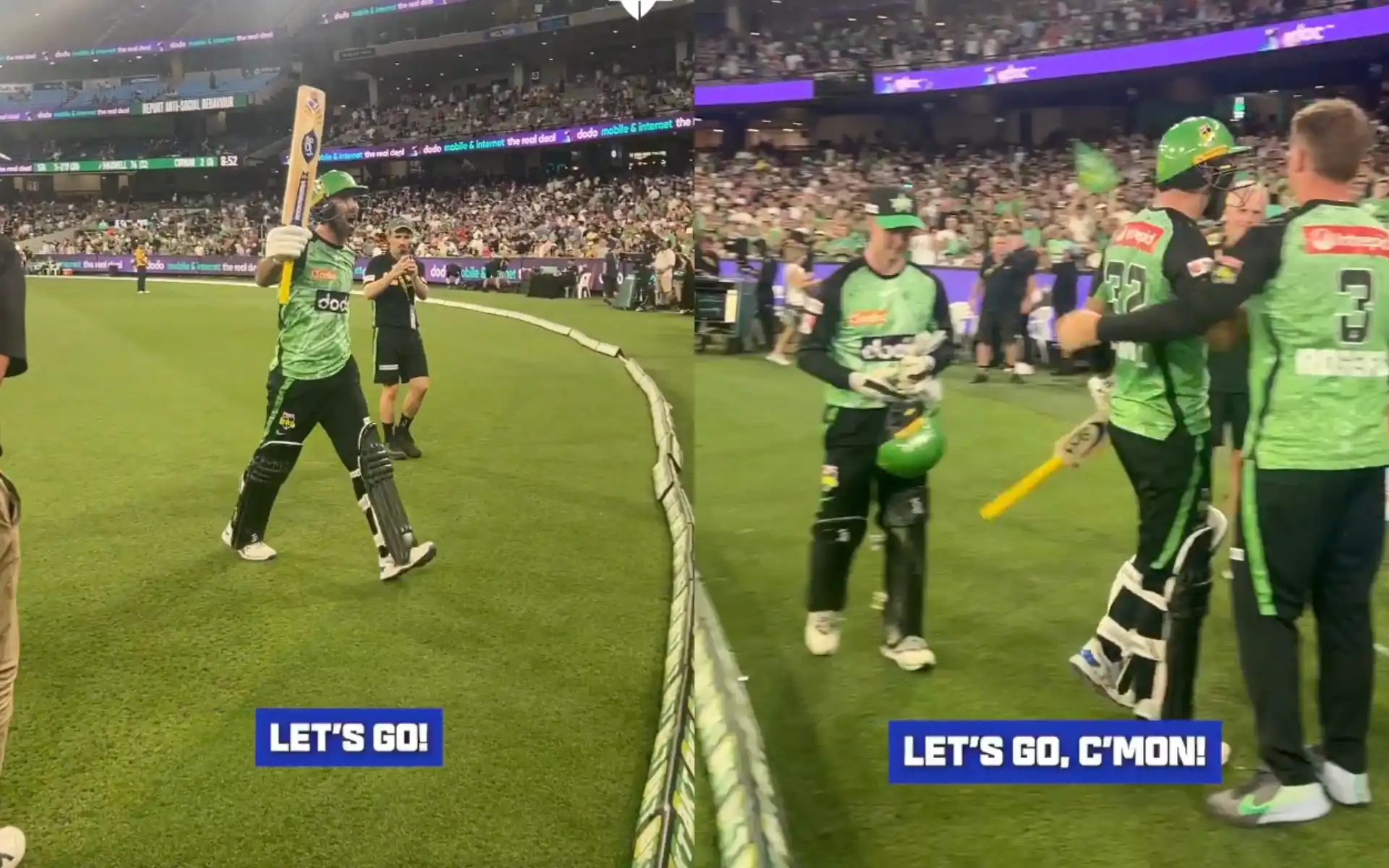 Glenn Maxwell lets out a roar after quickfire inning [Source: @BBL/X.com]