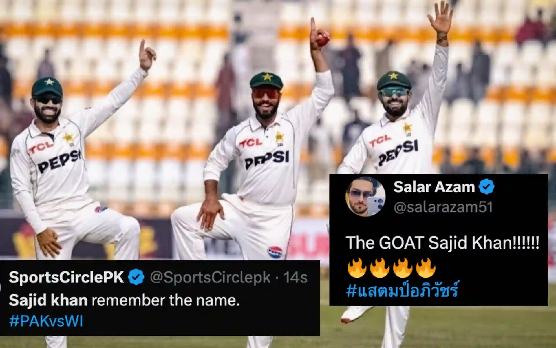 'The GOAT'- Fans Bow Down To Sajid Khan After Pakistan Spinner Humiliates WI In 1st Test
