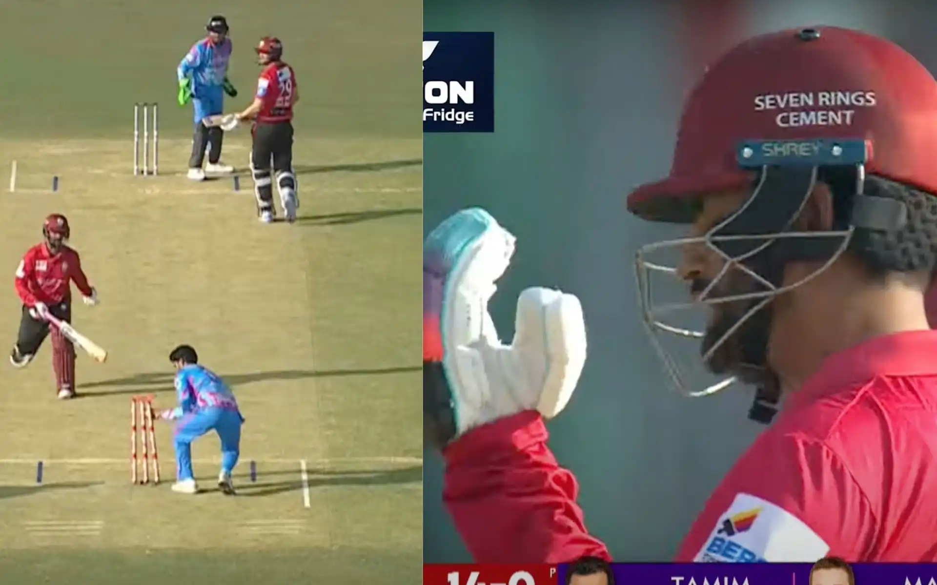 Tamim Iqbal angry reaction after his wicket (Source:screengarb)
