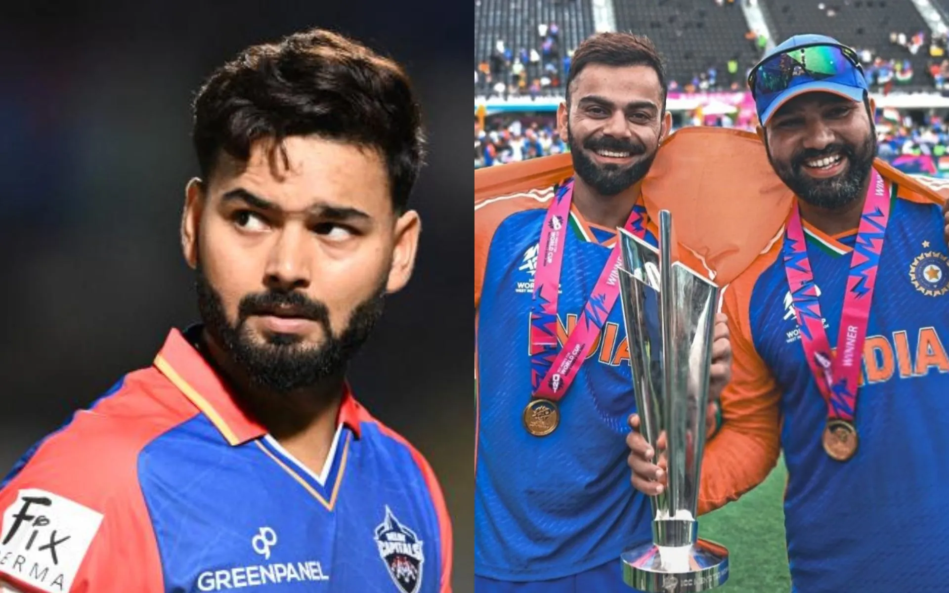 Rishabh Pant, Virat Kohli and Rohit Sharma [Source: @CricCrazyJohns/x.com]