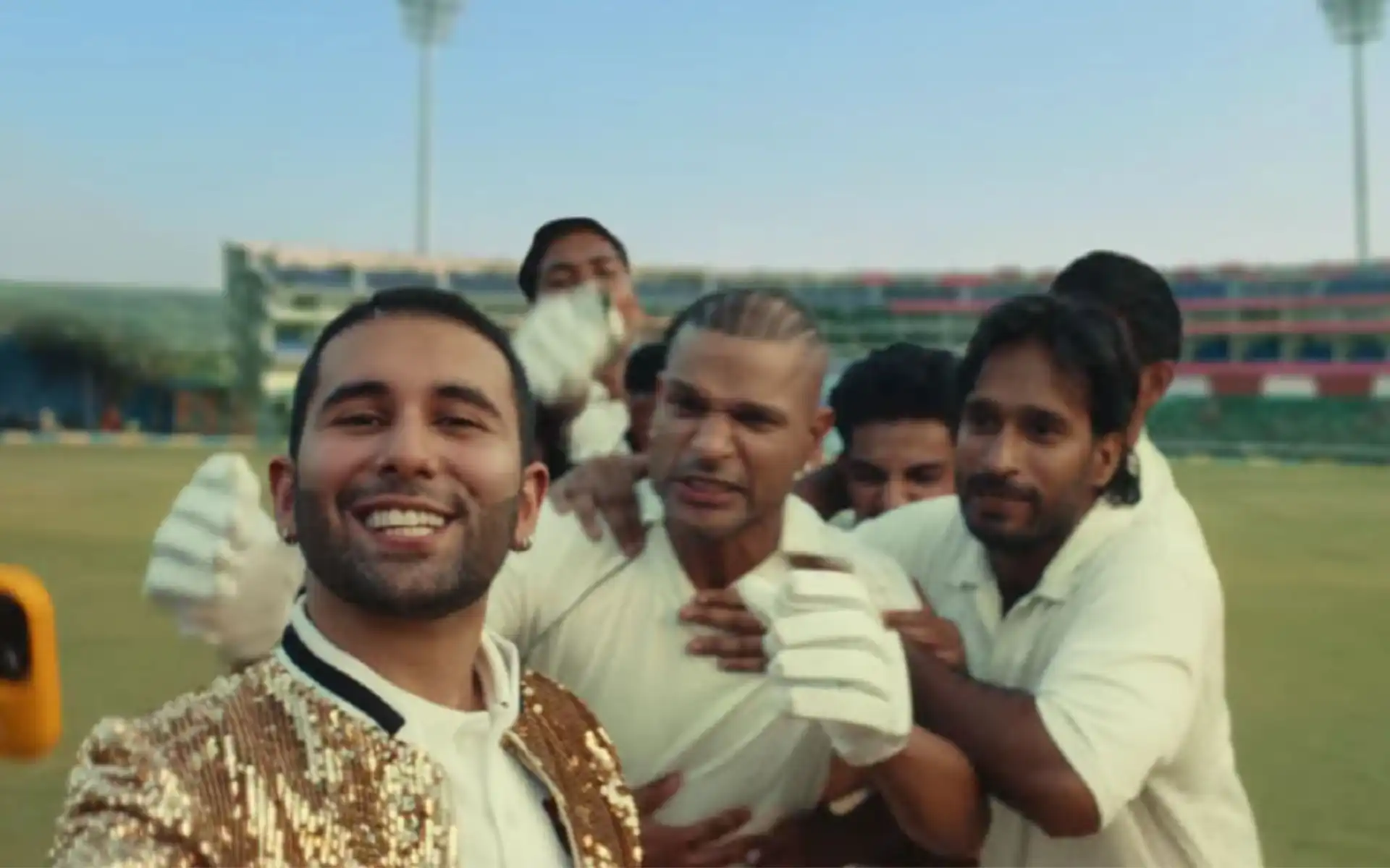 Shikhar Dhawan features in an ad with Orry [Source: @AmazonMXPlayer/youtube.com]