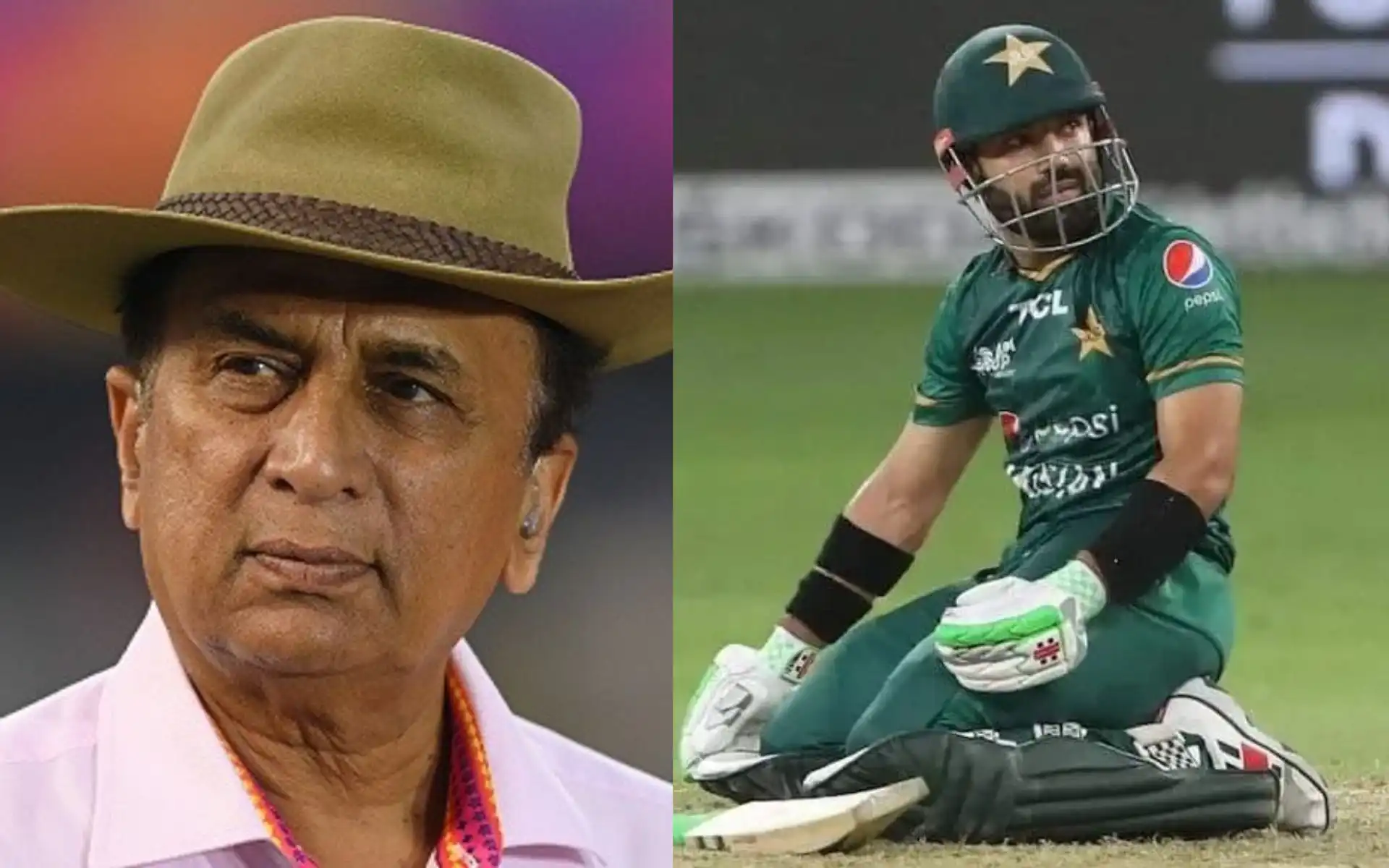 Rizwan and Gavaskar- (Source:@JerryBach43/X.com)