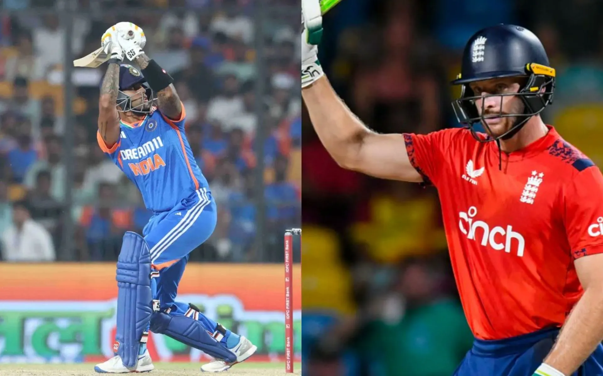 India will take on England in 1st T20I on Wednesday [Source: @TheBarmyArmy, @surya_14kumar/X]