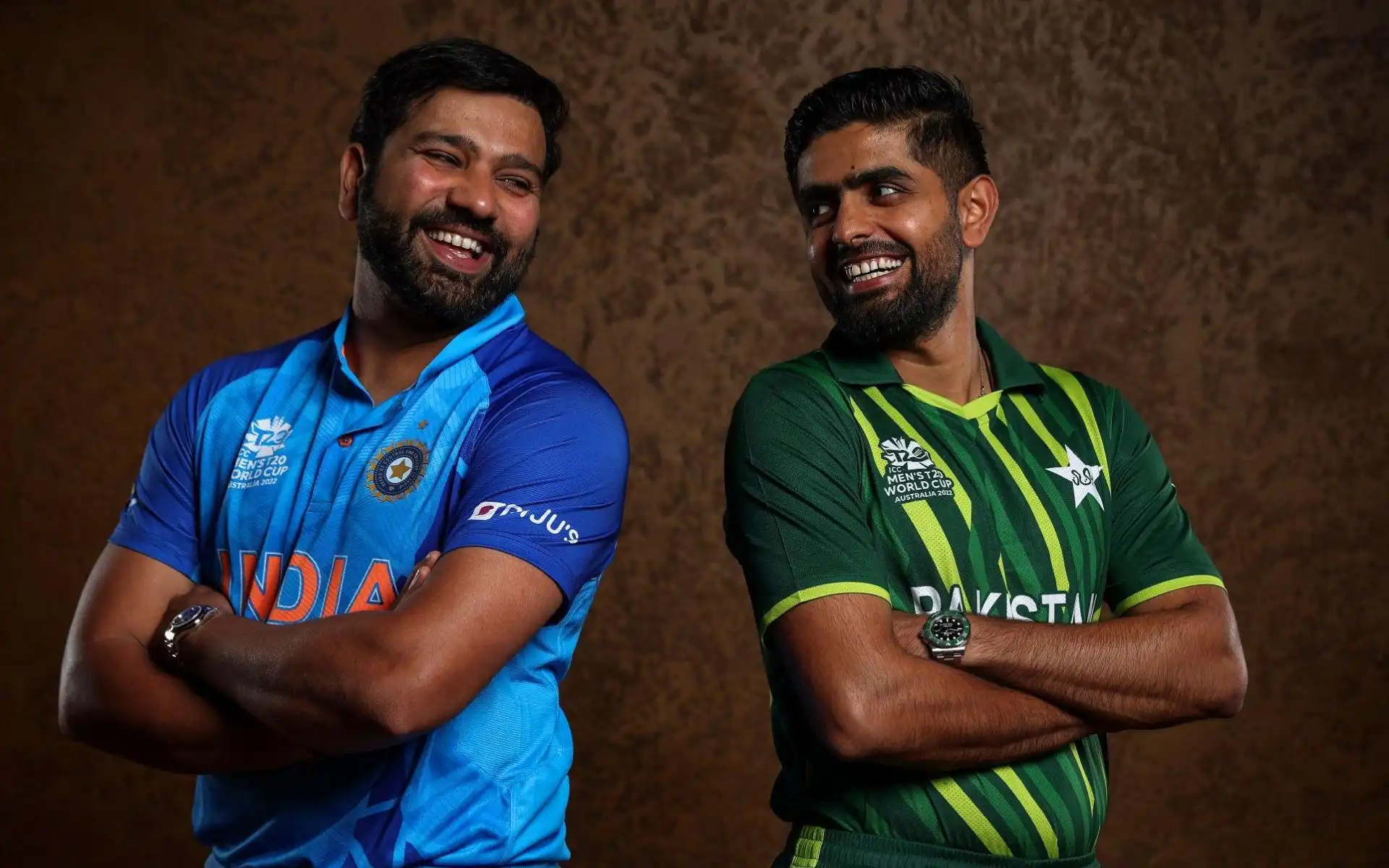 Rohit Sharma and Babar Azam (Source:@CallMeSheri1/x.com)