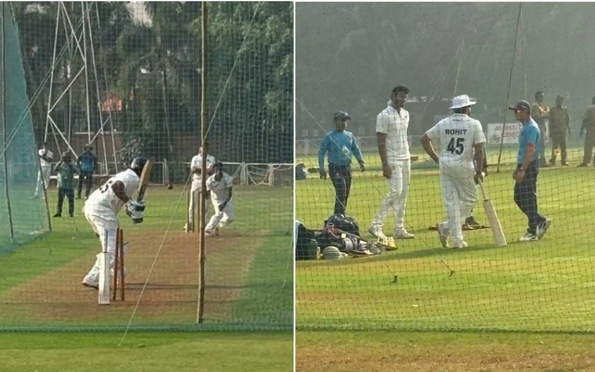 Rohit Sharma in the net session (Source:@OneCrciket)
