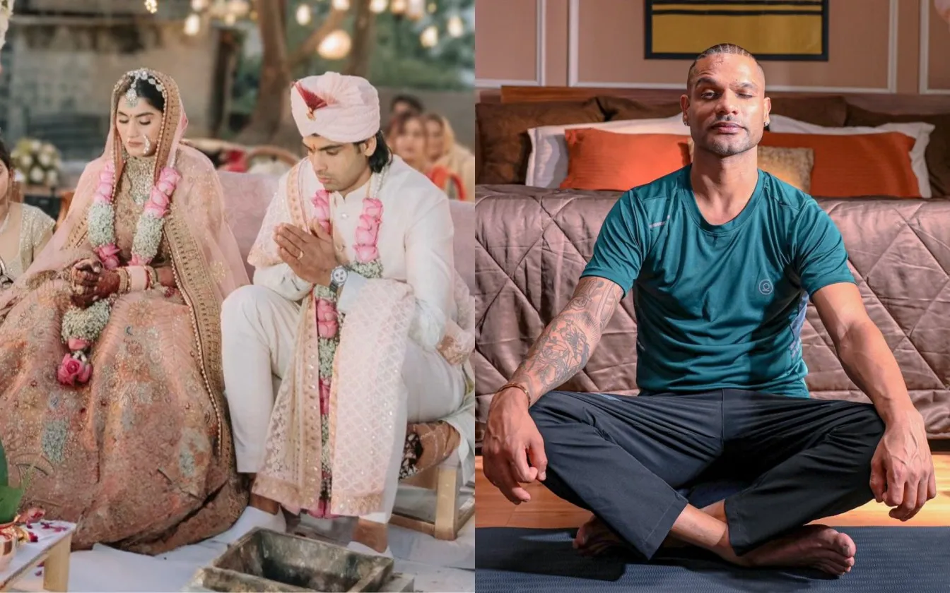 Shikhar Dhawan wishes Neeraj Chopra on marriage [Source: @Neeraj_chopra1, @SDhawan25/X.com]