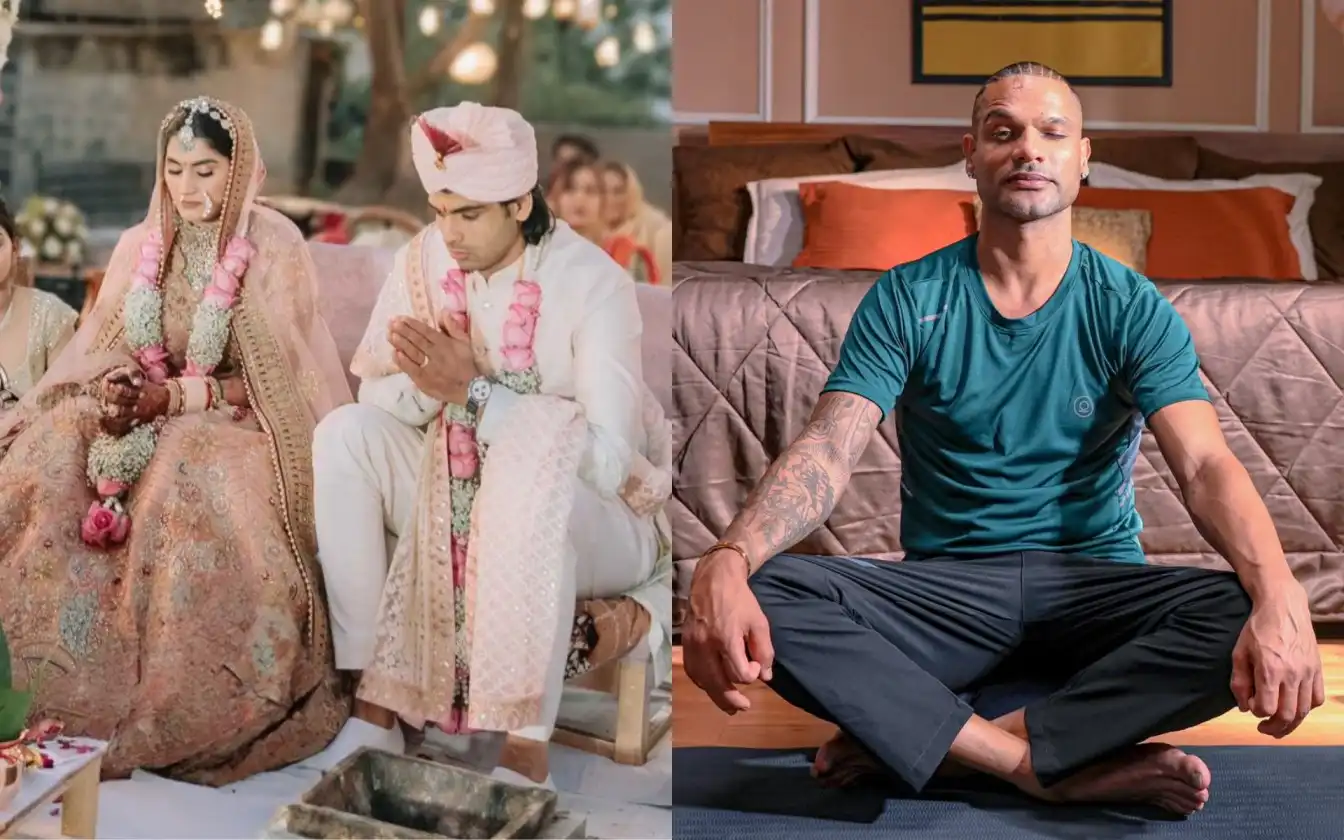 Shikhar Dhawan wishes Neeraj Chopra on marriage [Source: @Neeraj_chopra1, @SDhawan25/X.com]