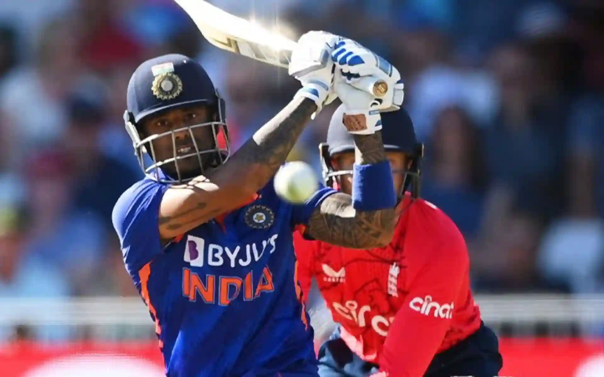 Suryakumar Yadav in action against England [Source: @ICC/x]