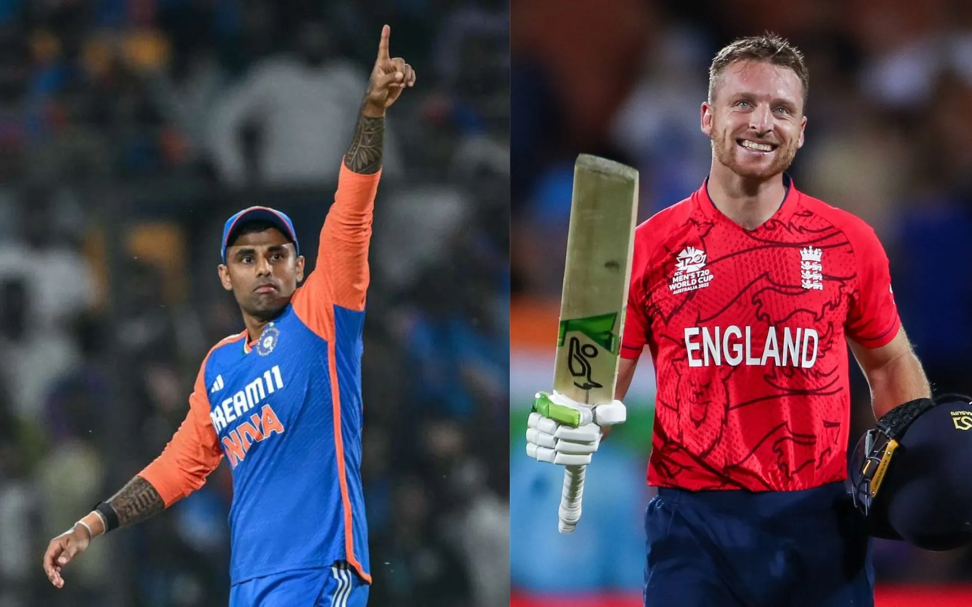 Suryakumar Yadav and Jos Butler (Source:@CricCrazyJohns,x.com and @MuzamalDhother/x.com)
