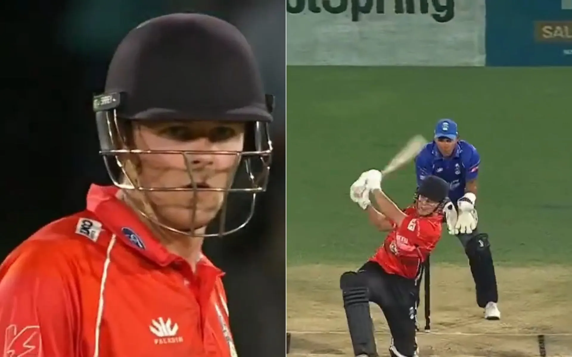 Riley McCullum at the Hagley Oval. [Source: @Kiwiscricketfan/X]