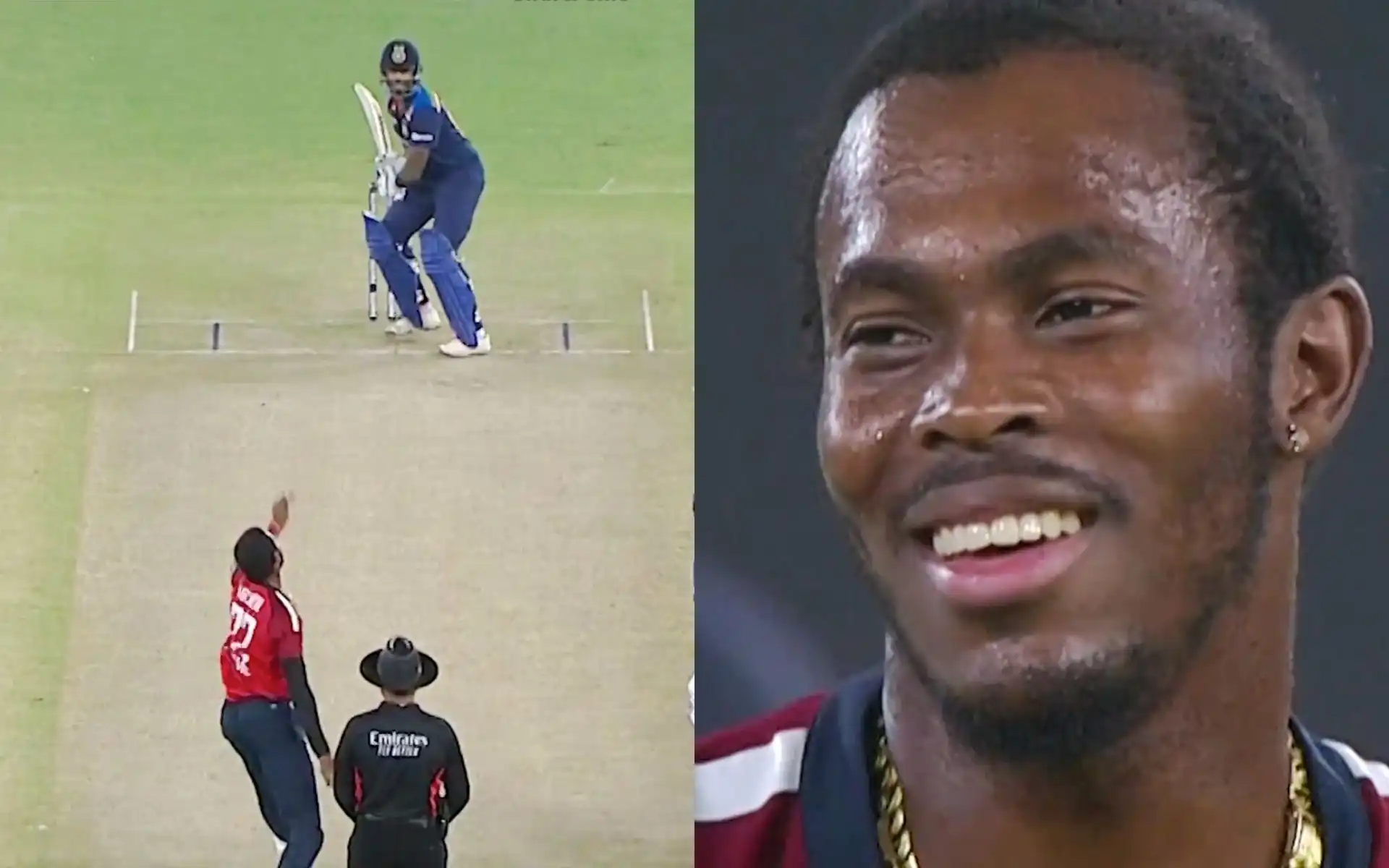 Suryakmar Yadav hit Jofra Archer for a six on the very first ball of his career [Source: @StarSportsIndia/x.com]