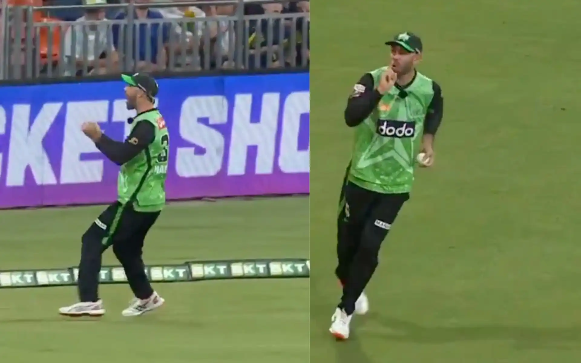 Glenn Maxwell silences crowd [Source: BBL/X.com]