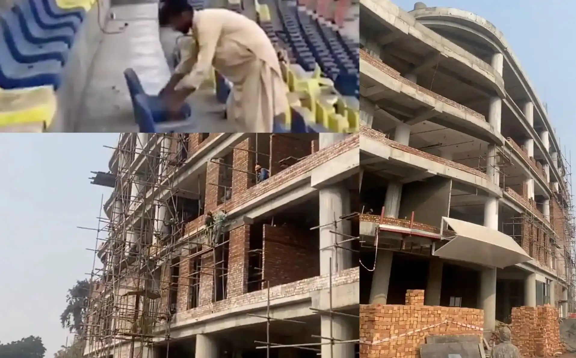 Some old visuals of the Gaddafi Stadium in Pakistan (Source: @meedaNadeem,@sohailimrangeo/X.com)