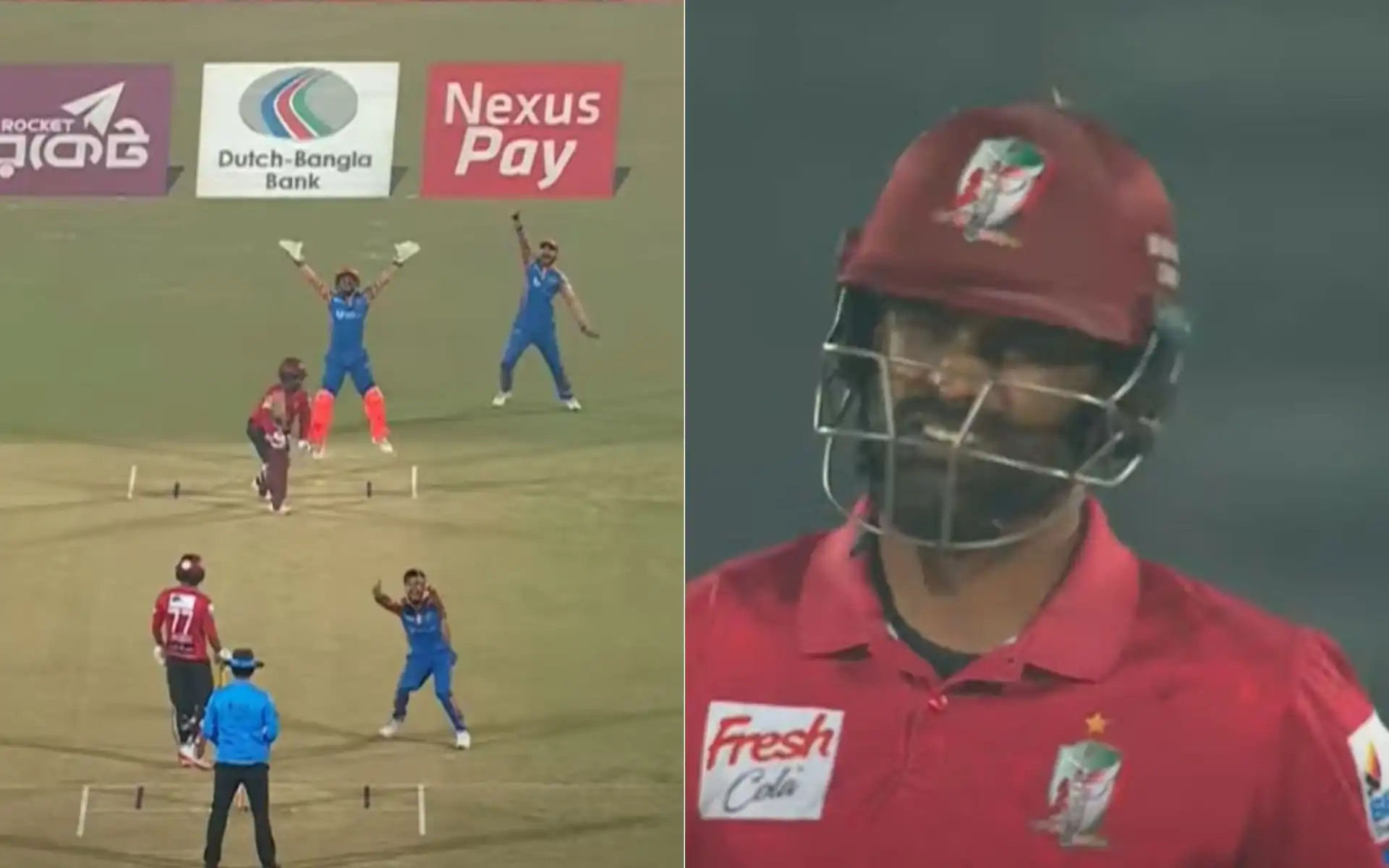 Tamim Iqbal dejected after dismissal [Source: @TSportsbd/YouTube]