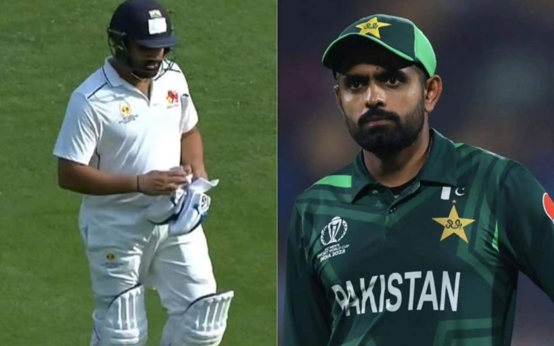 Rohit Sharma and Babar Azam [Source: @CricCrazyJohns, @_FaridKhan/x]