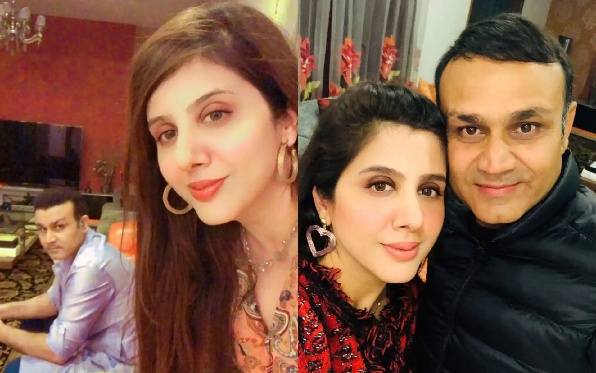 Aarti Ahlawat and Virender Sehwag (Source: @aartisehwag/X.com)