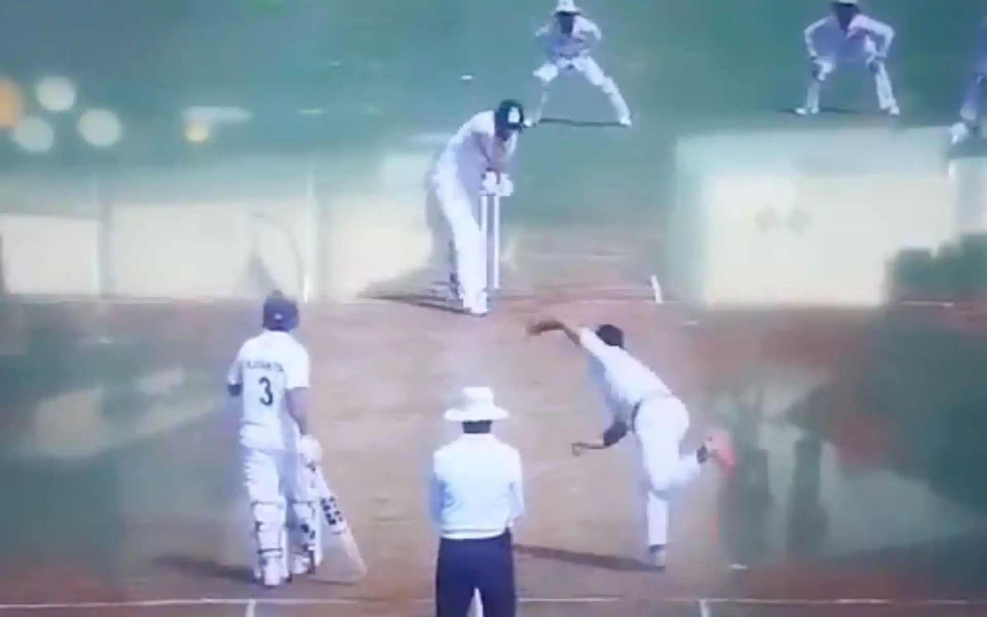Shivam Dube departed for golden duck (Source:@21OneTwo34/X.com)