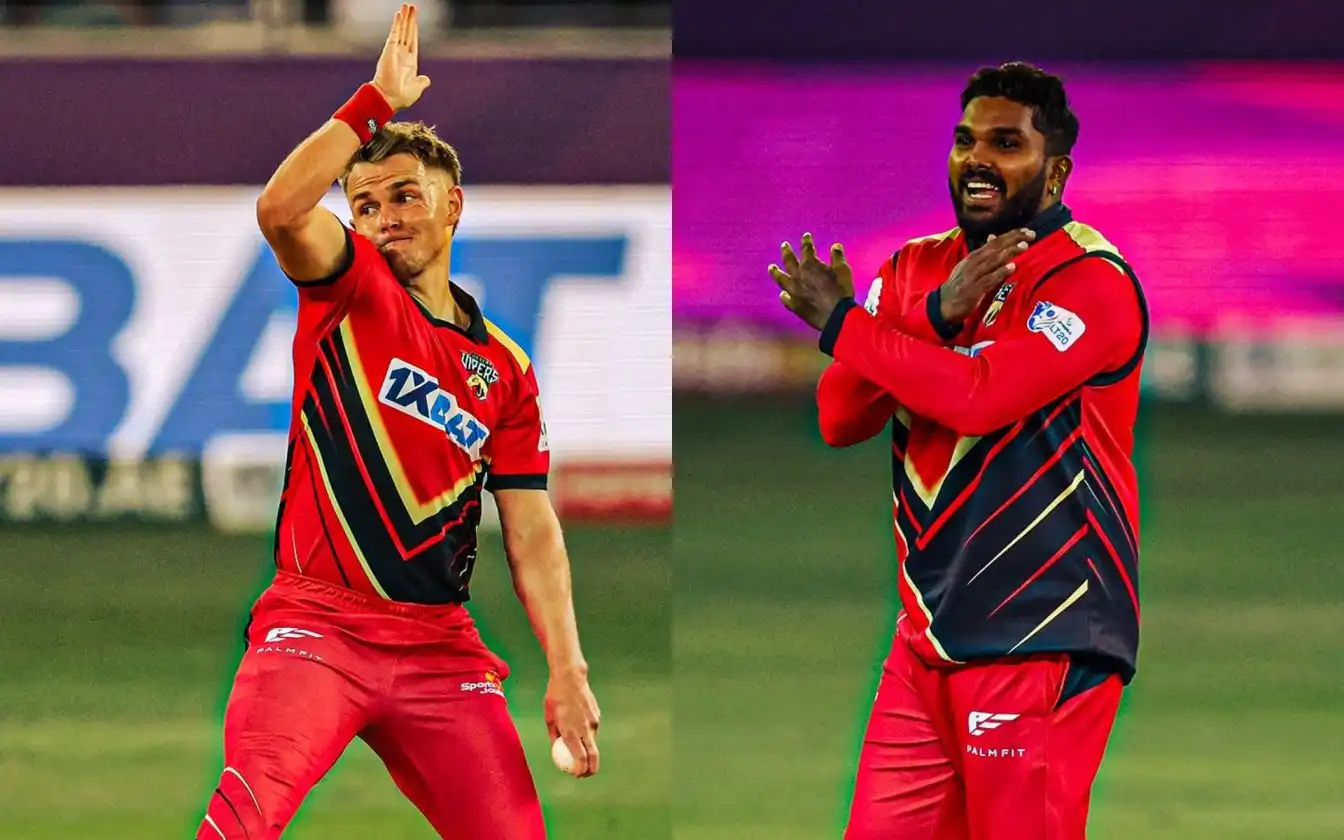Sam Curran and Wanindu Hasaranga are two of the top choices for fantasy team captains [Source: @TheDesertVipers/X.com]