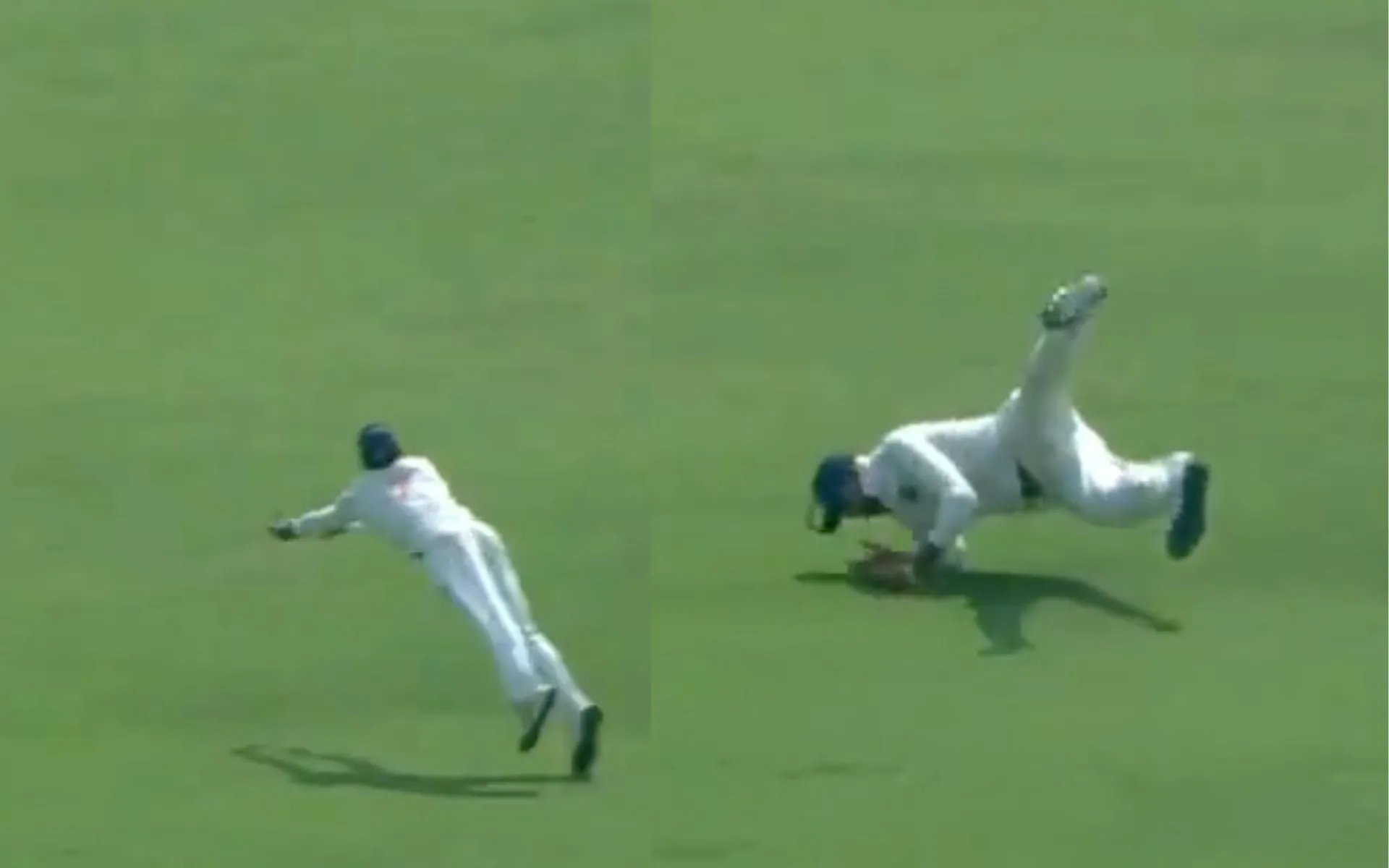 Paras Dogra dismisses Ajinkya Rahane [Source: @BCCIdomestic/x.com]
