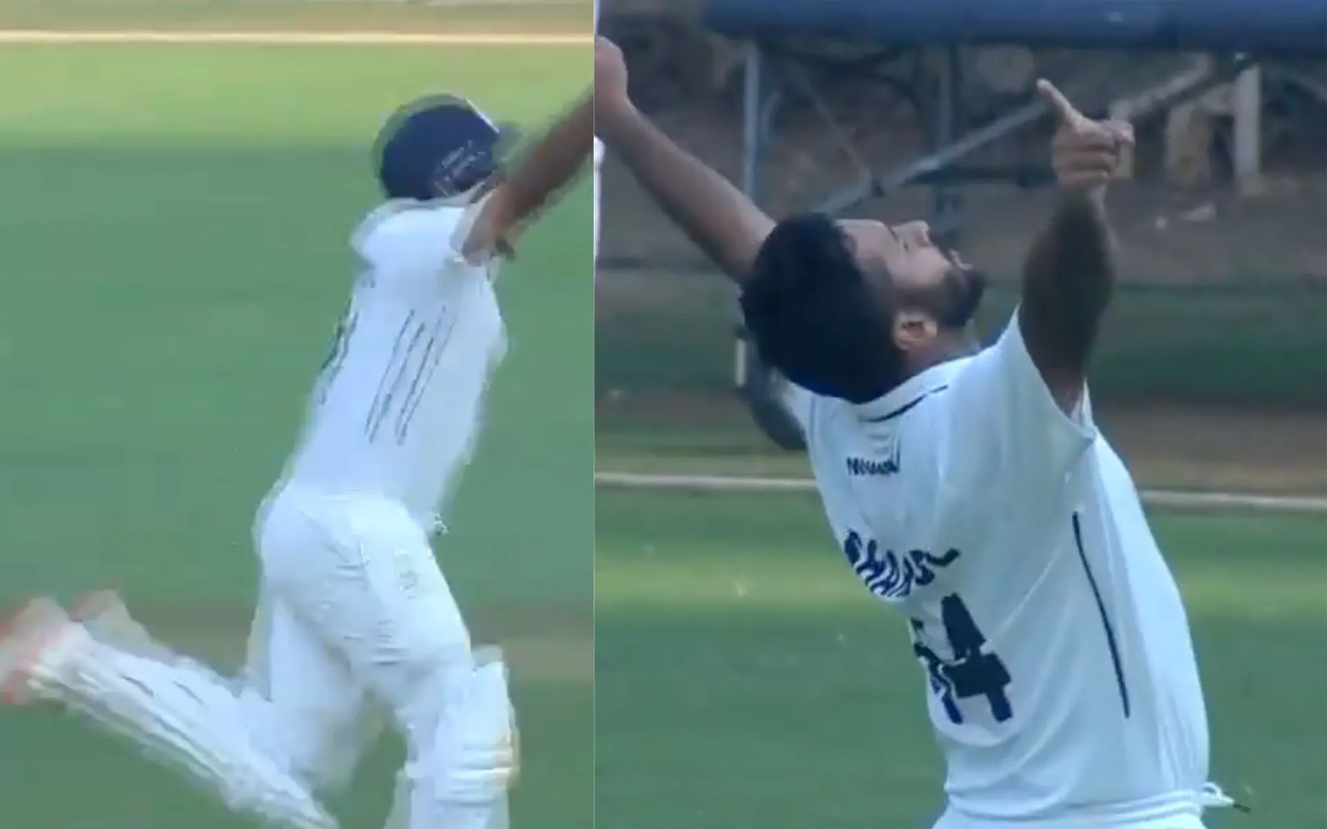 Shardul Thakur's emotional celebration [Source: @BCCIdomestic/x.com]
