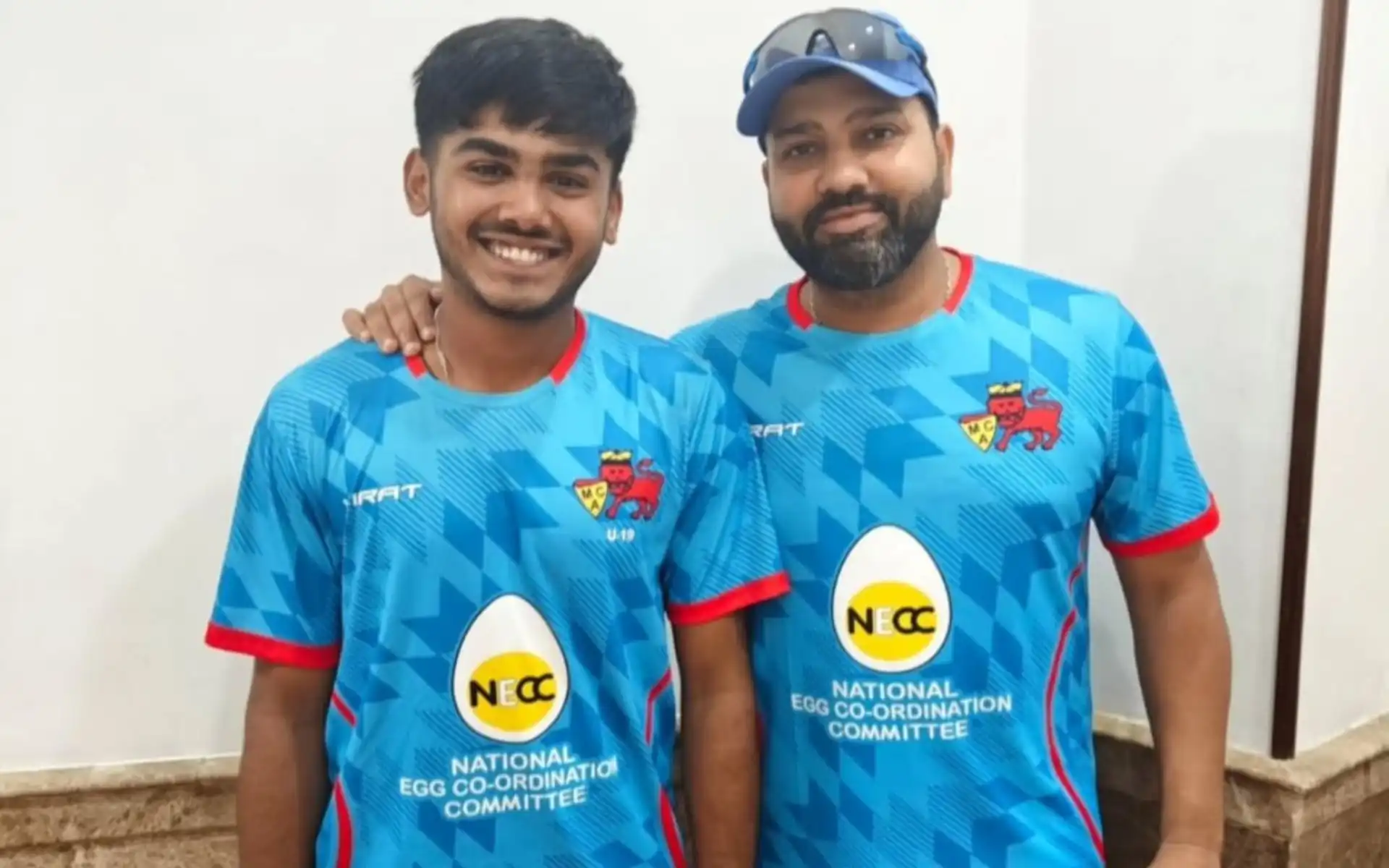 Ayush Mhatre with Rohit Sharma [Source: @CricCrazyJohns/x]