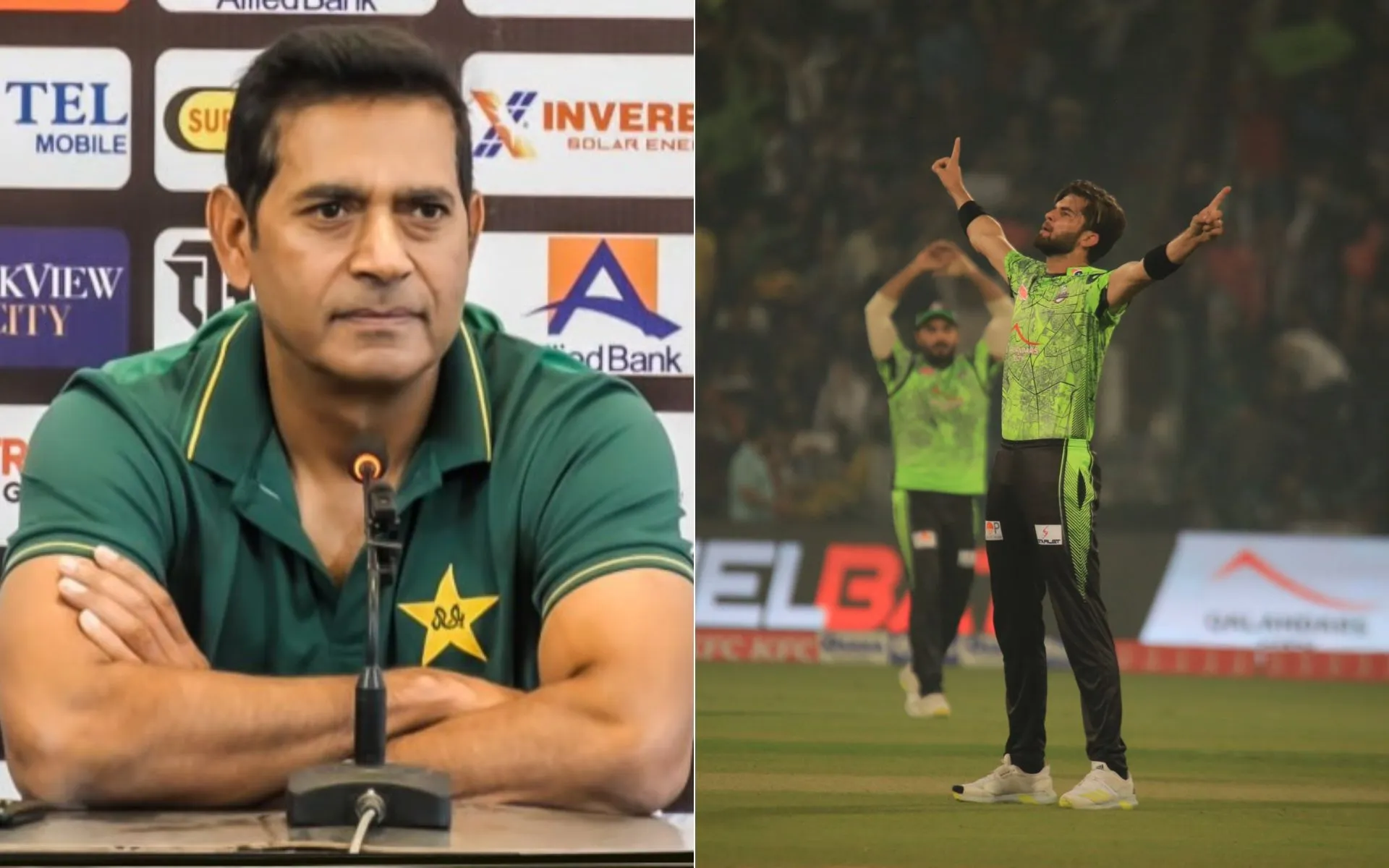 Aaqib Javed comments on Shaheen Afridi. [Source: @PakPassion & @thePSLt20/X]