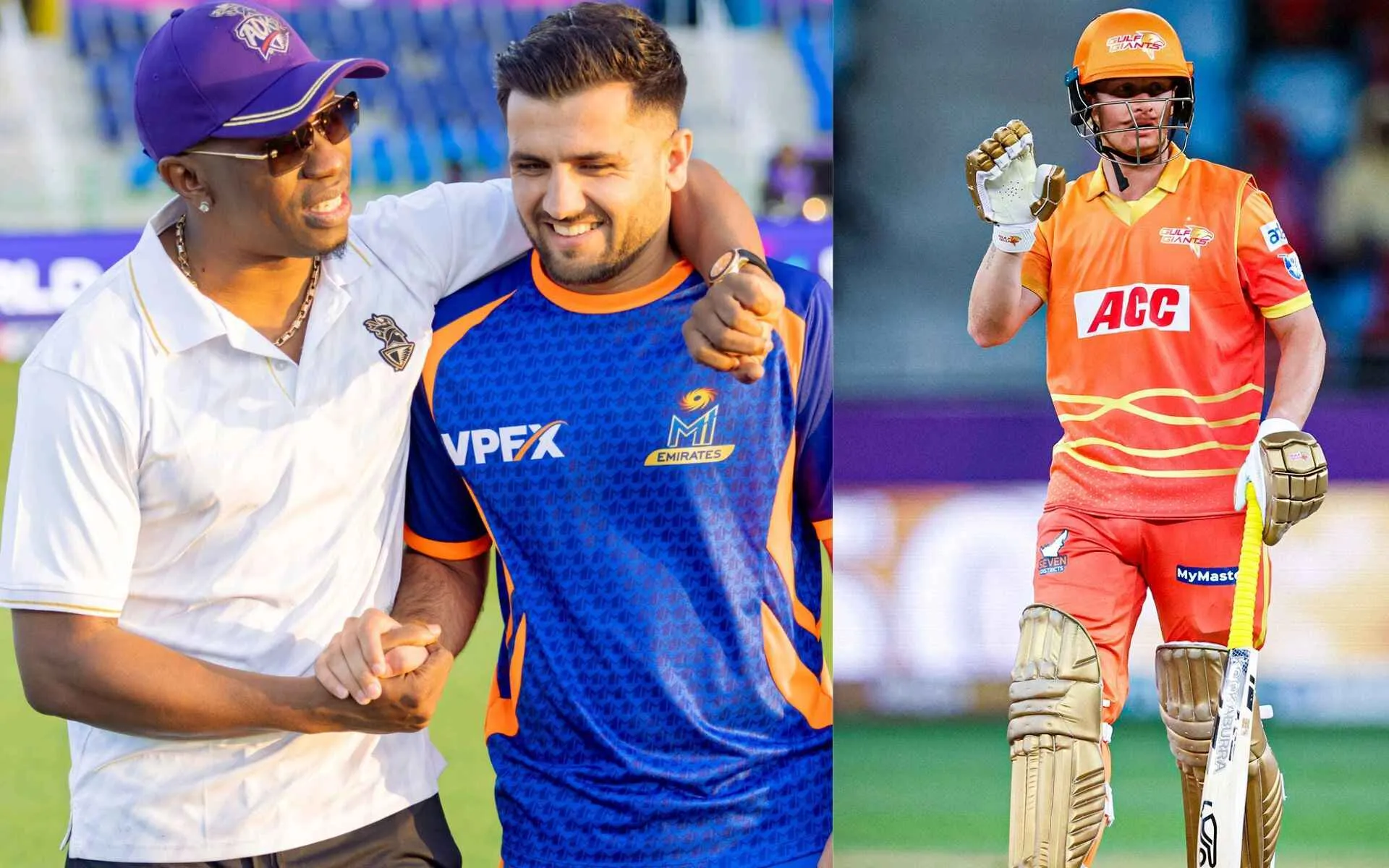 MI Emirates will take on the Gulf Giants (Source:@MIEmirates,x.com and @GulfGiants,x.com)