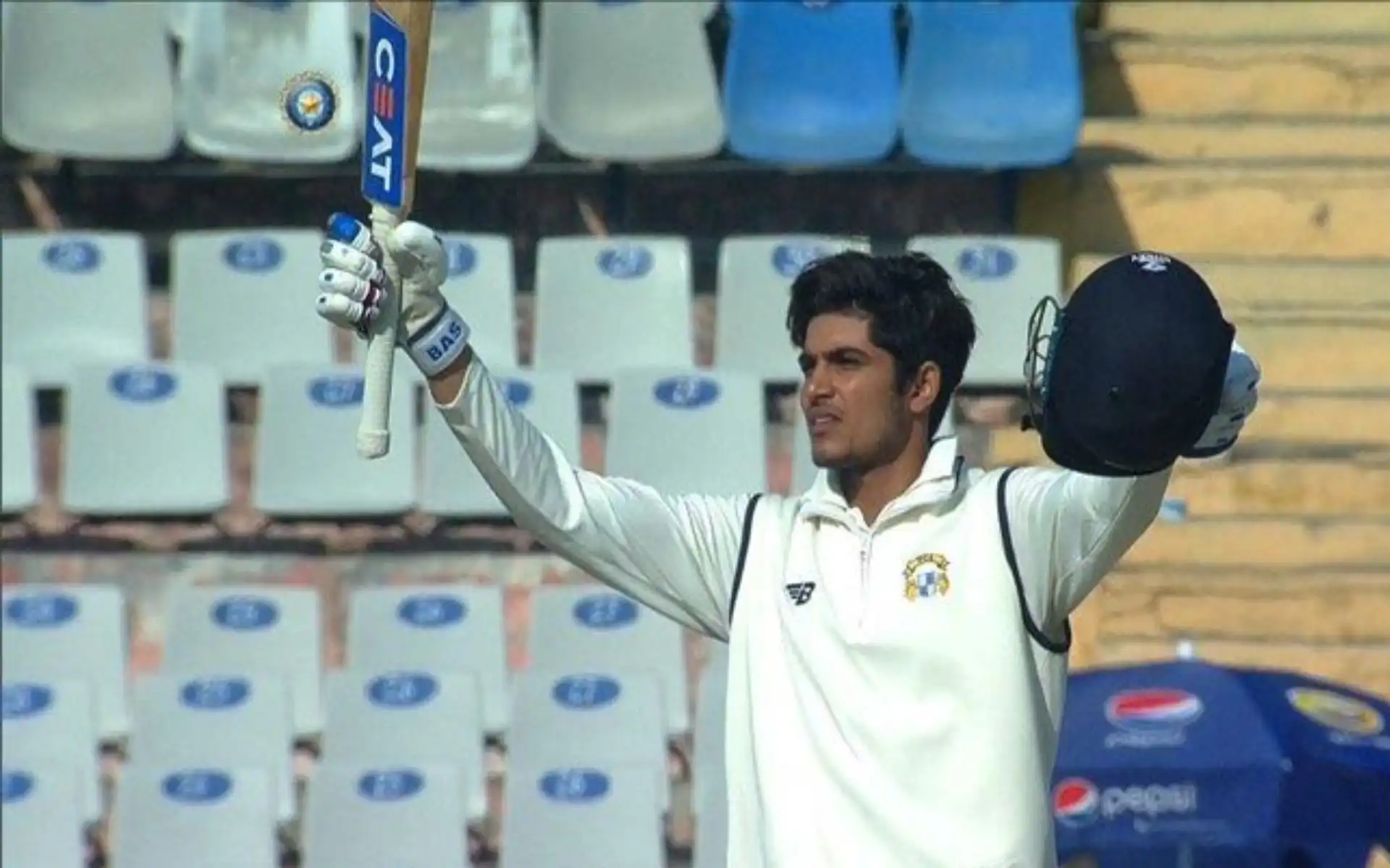 Shubman Gill scores a hundred in Ranji Trophy [Source: @mufaddal_vohra/X.com]