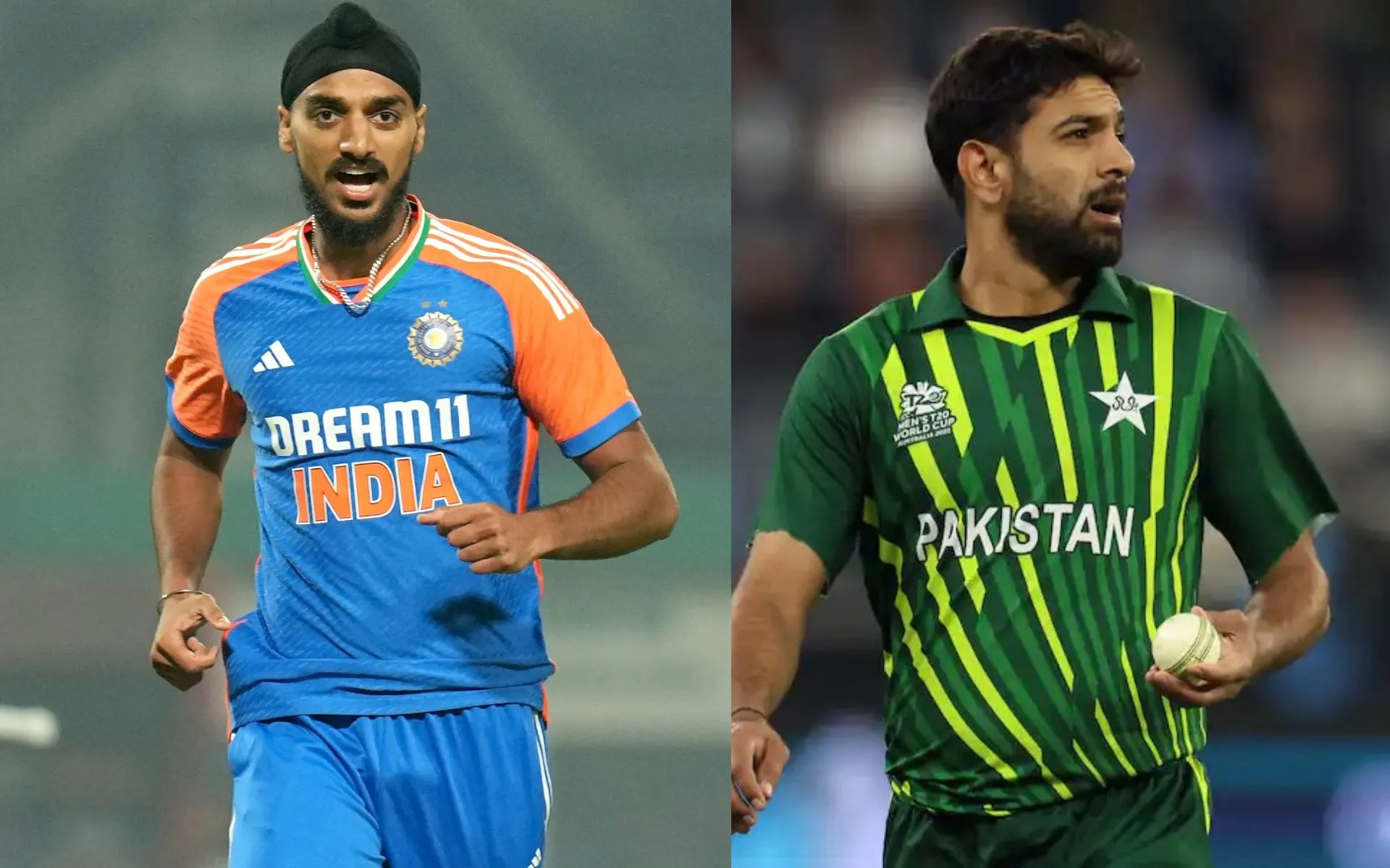 Arshdeep Singh and Haris Rauf (Source:@wyd_ismail,x.com and @Rnawaz31888,x.com)